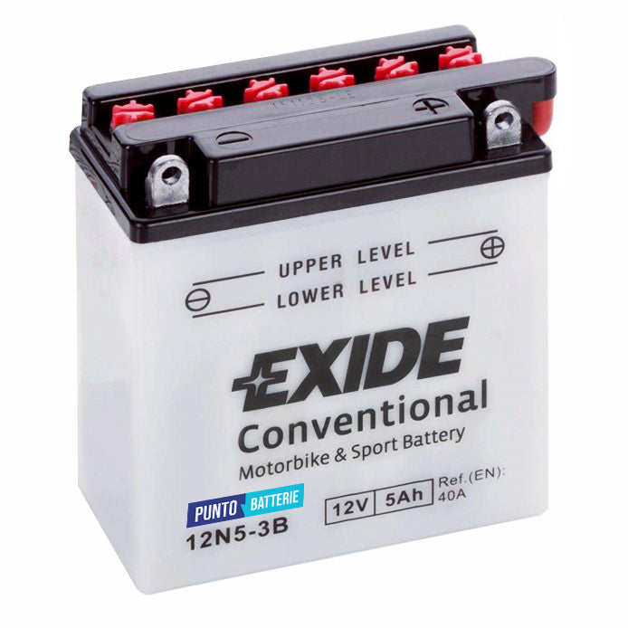 Batteria Exide 12N5-3B - Conventional (12V, 5Ah, 40A)