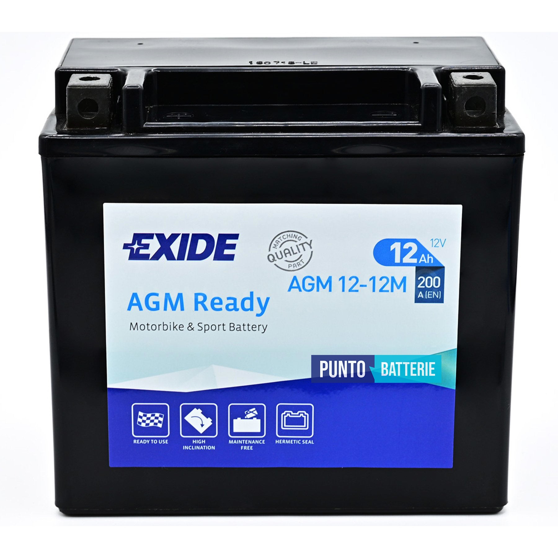 Batteria Exide 12Ah, 12V, 200A , 150x90x145mm