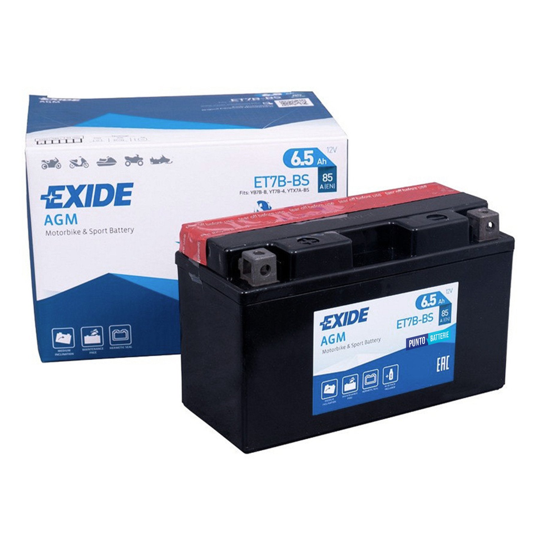 Batteria Exide 6Ah, 12V, 85A , 150x65x95mm