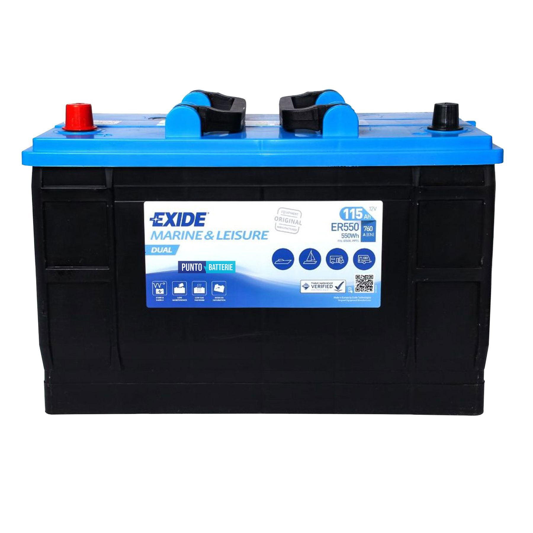 Batteria Exide 115Ah, 12V, 349x175x235mm