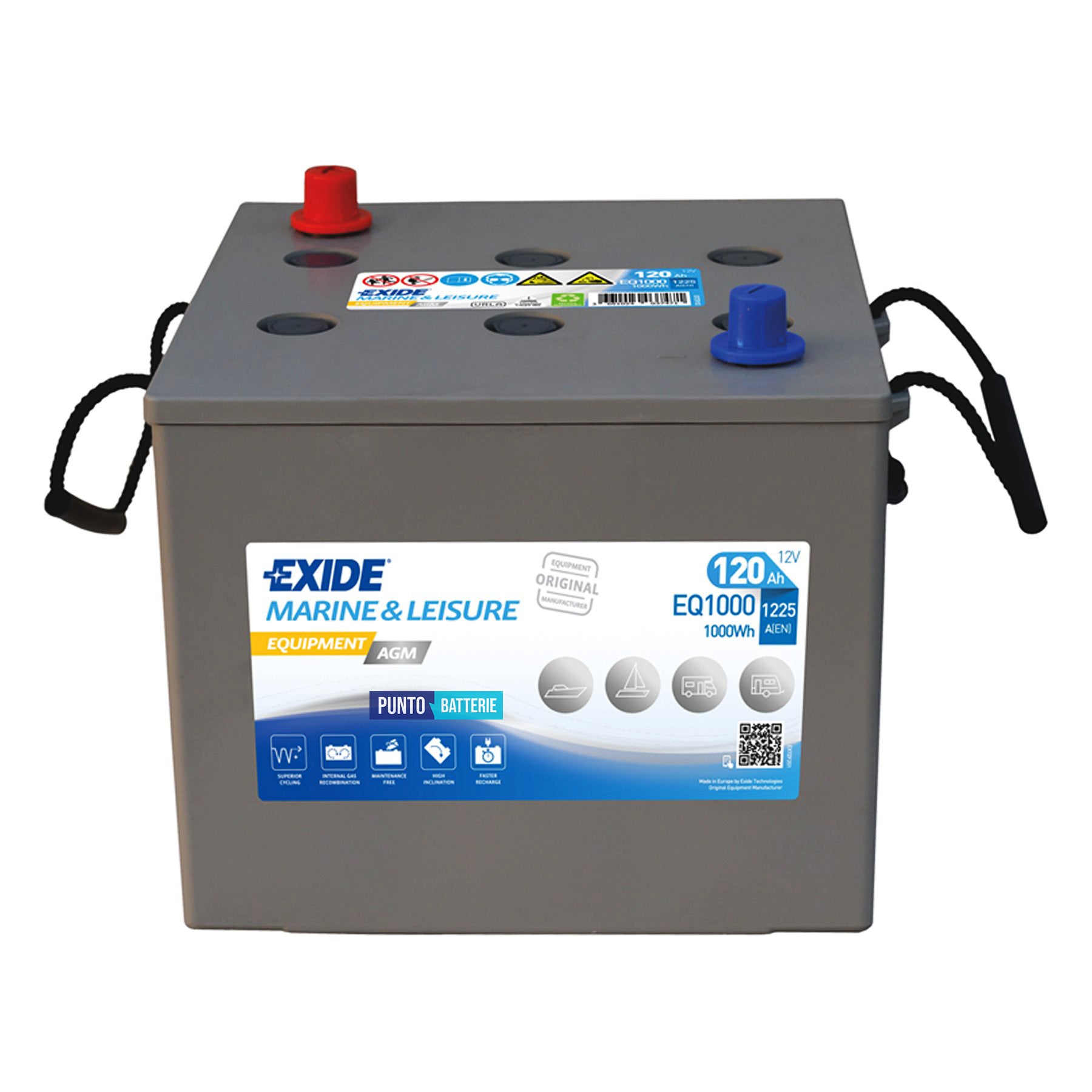 Batteria Exide 120Ah, 12V, 286x269x230mm