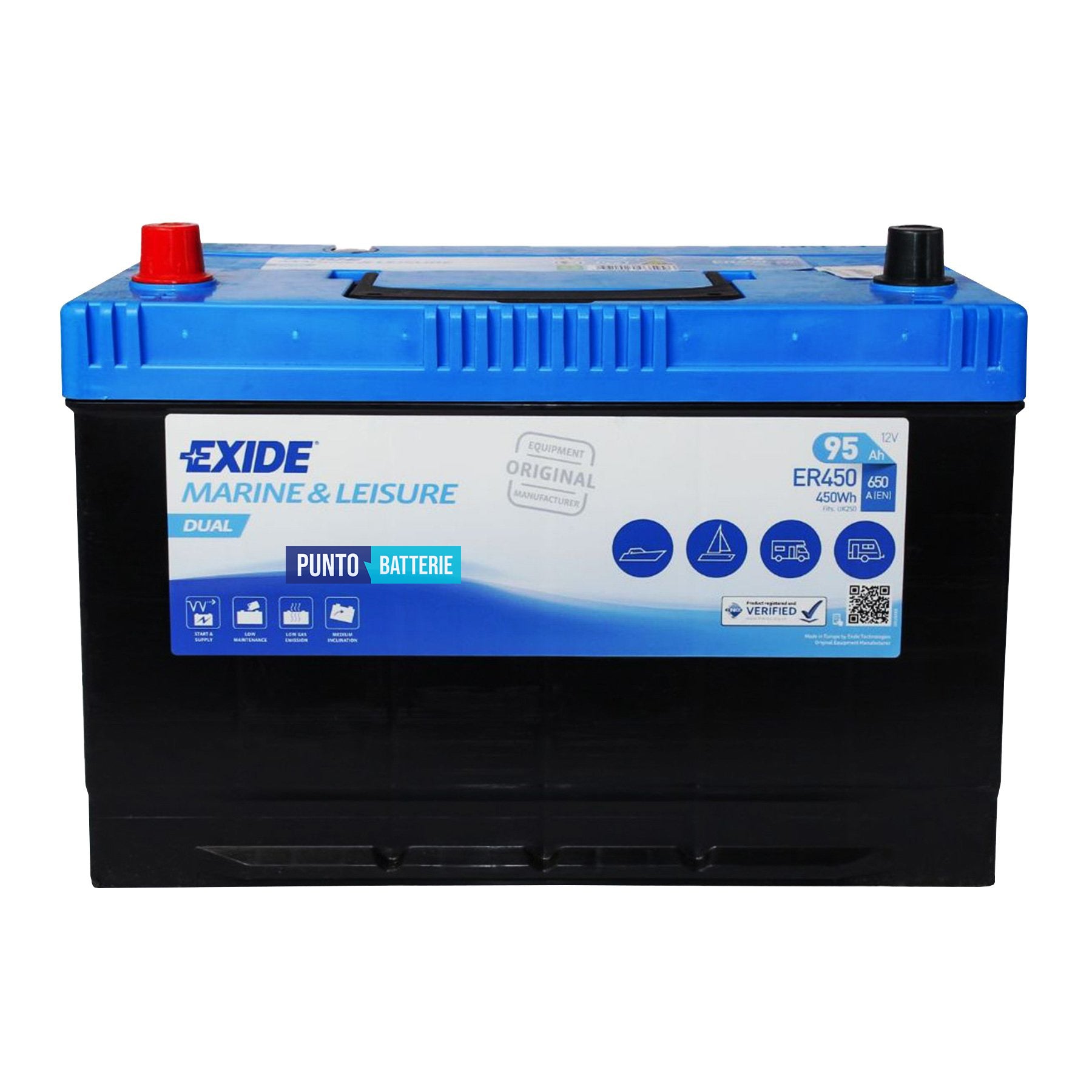 Batteria Exide 95Ah, 12V, 306x173x222mm