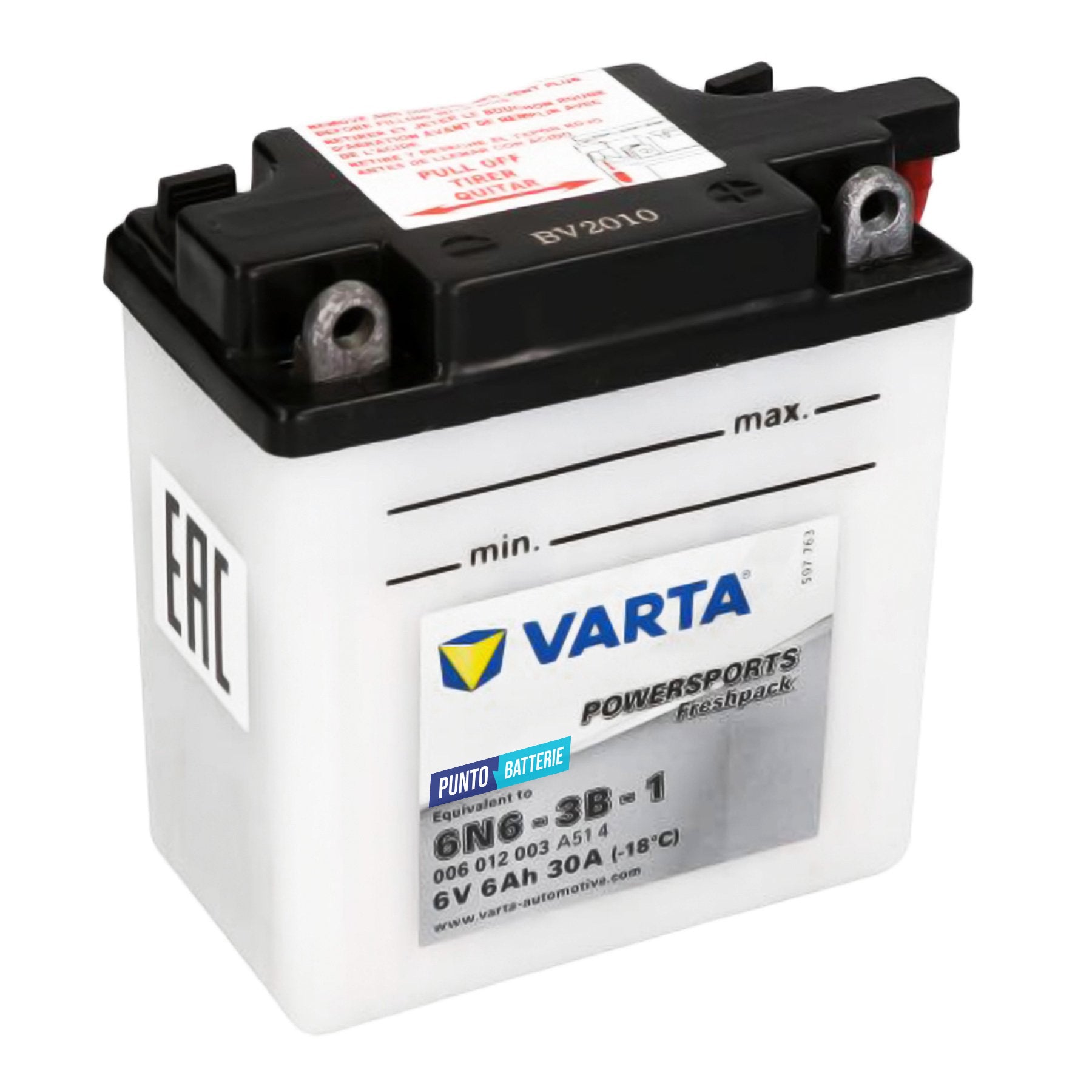 Batteria moto 6ah, 6v