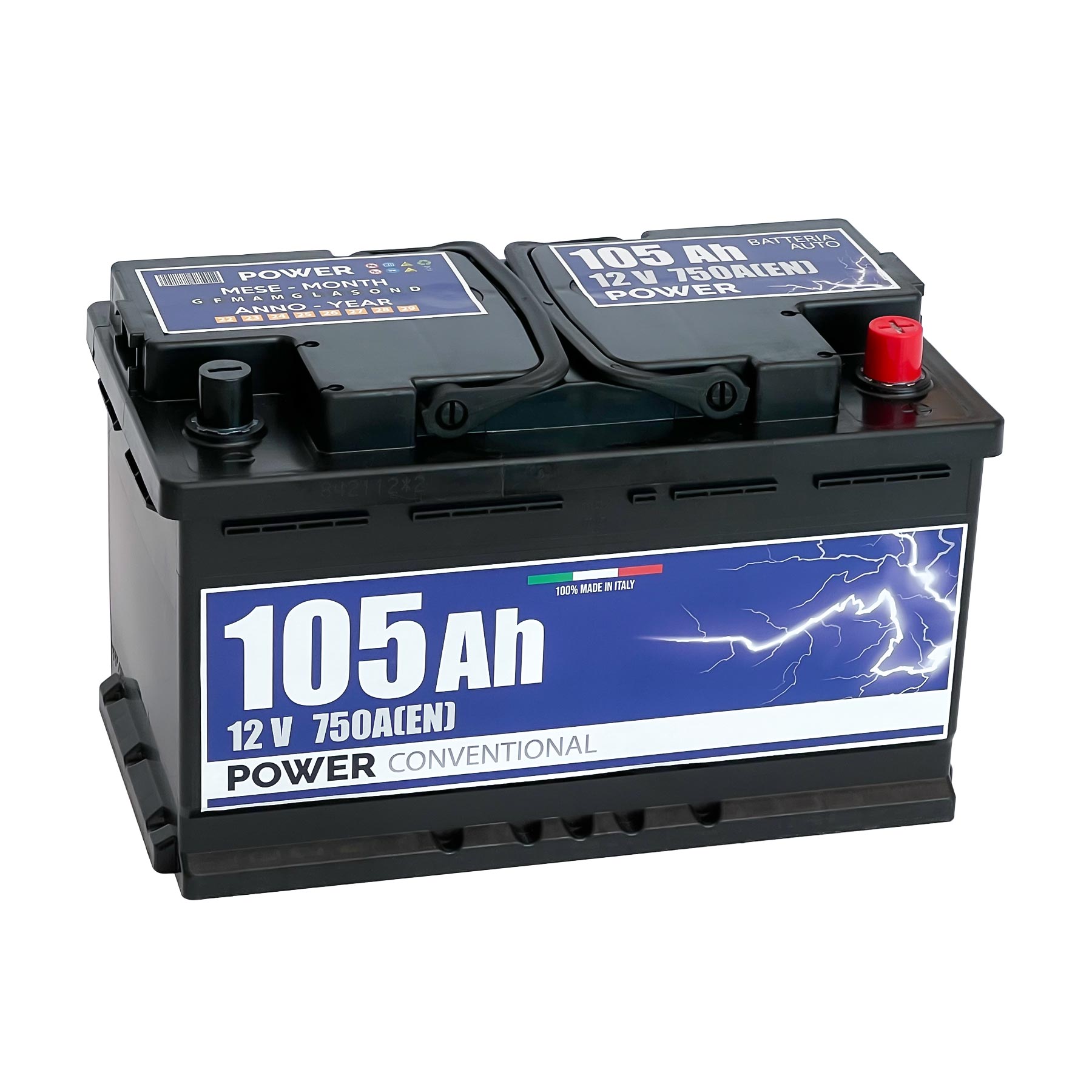 Batteria Tudor TB1000 - Technica (12V, 100Ah, 720A) - Puntobatterie