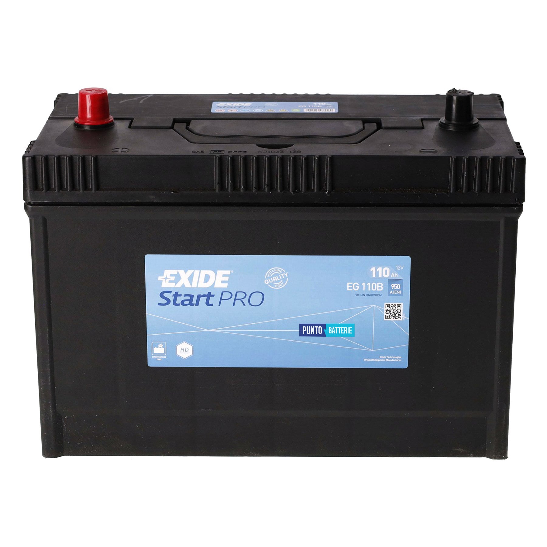 Batteria Exide 110Ah, 12V, 1000A, 330x173x240mm