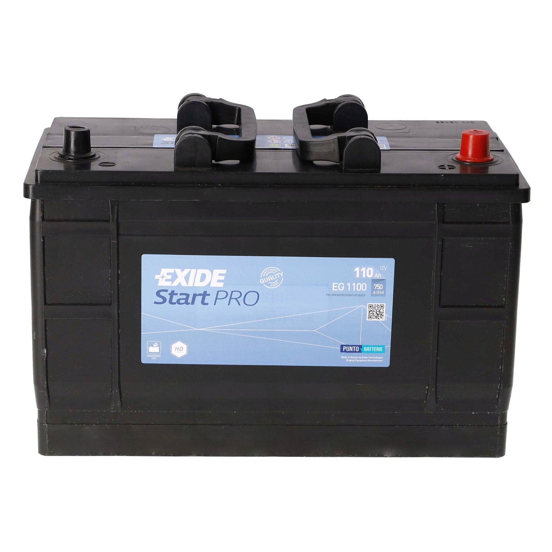 Batteria Exide 110Ah, 12V, 720A, 349x175x235mm