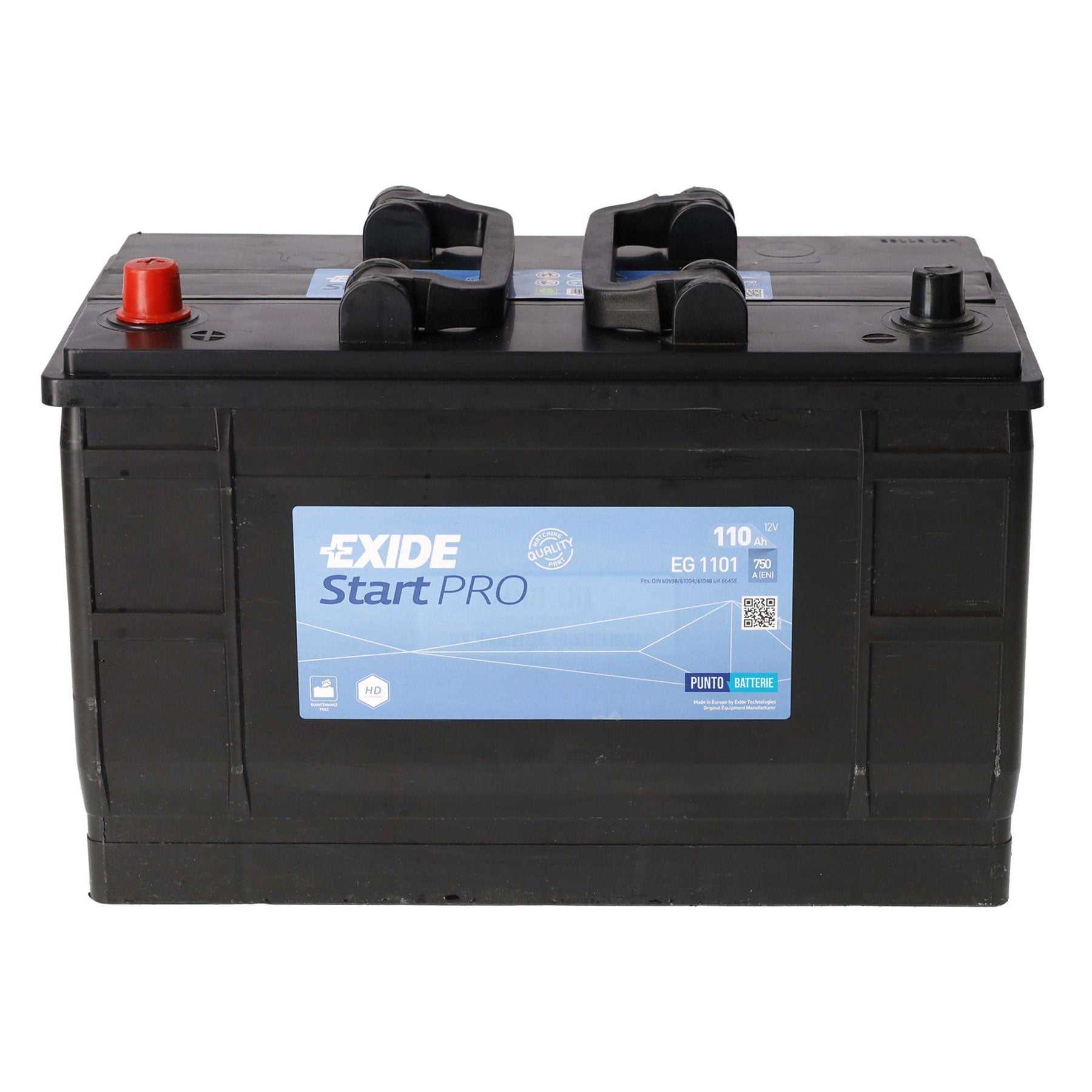 Batteria Exide 110Ah, 12V, 720A, 349x175x235mm