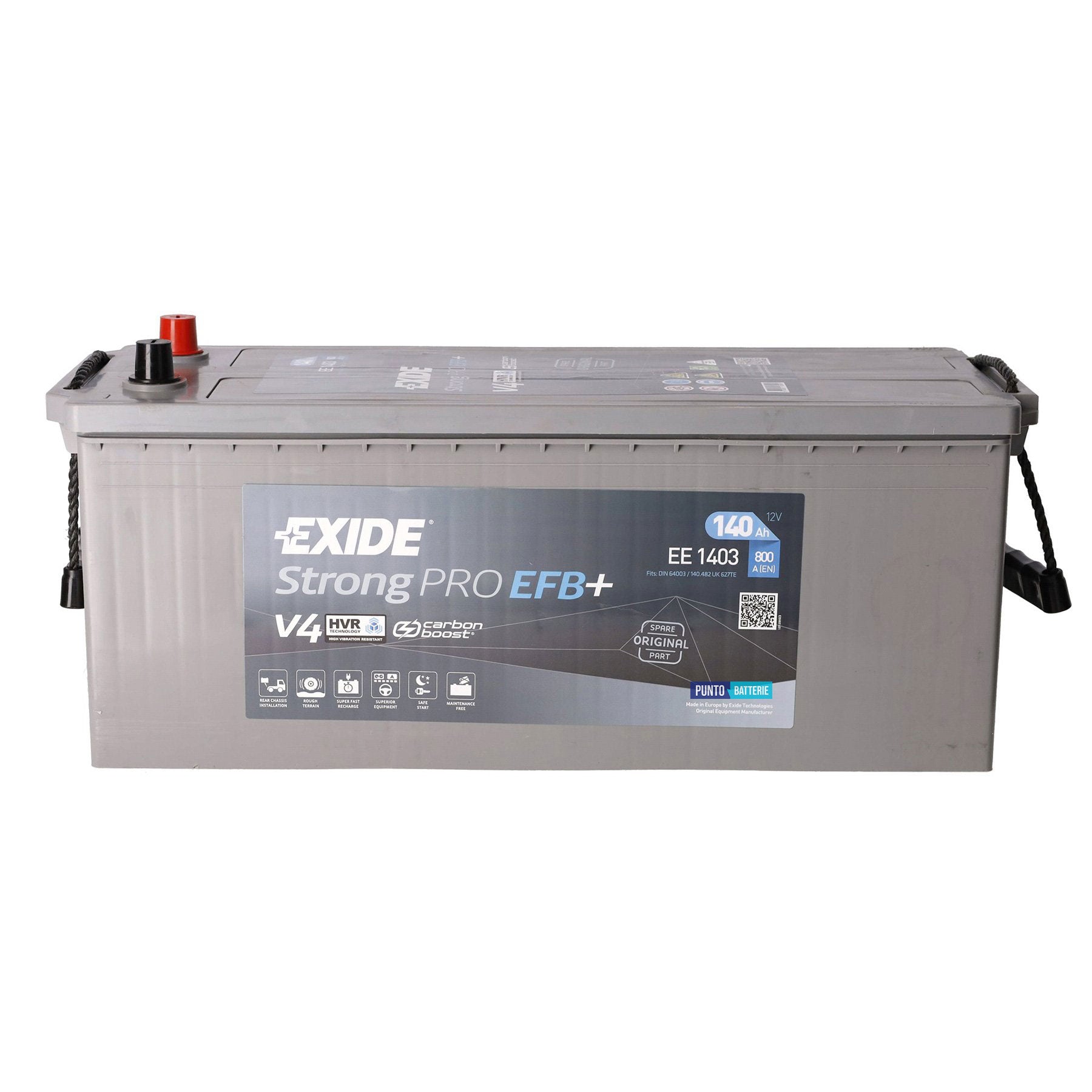 Batteria Exide 140Ah, 12V, 800A, 513x189x223mm, EFB