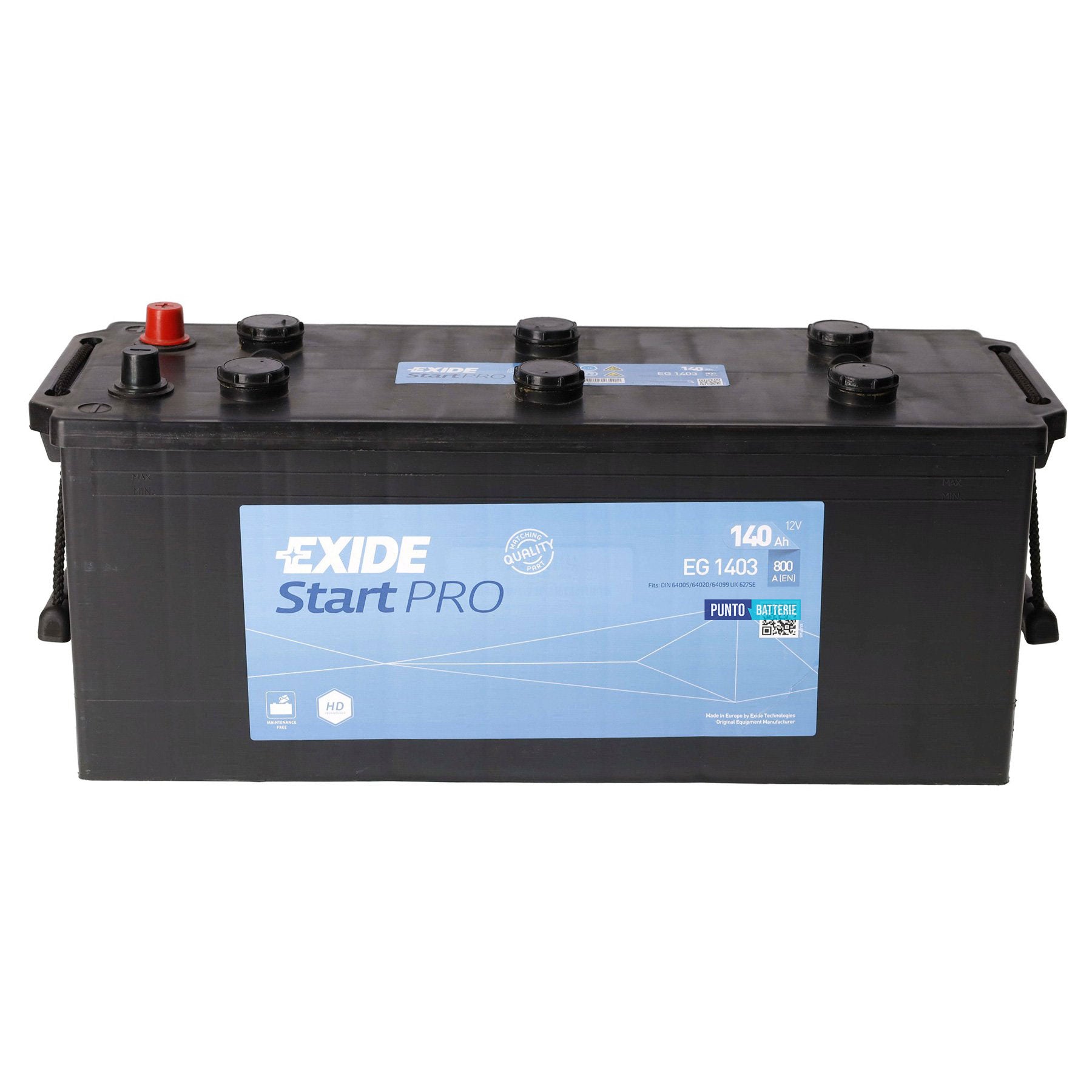 Batteria Exide 140Ah, 12V, 800A, 513x189x223mm