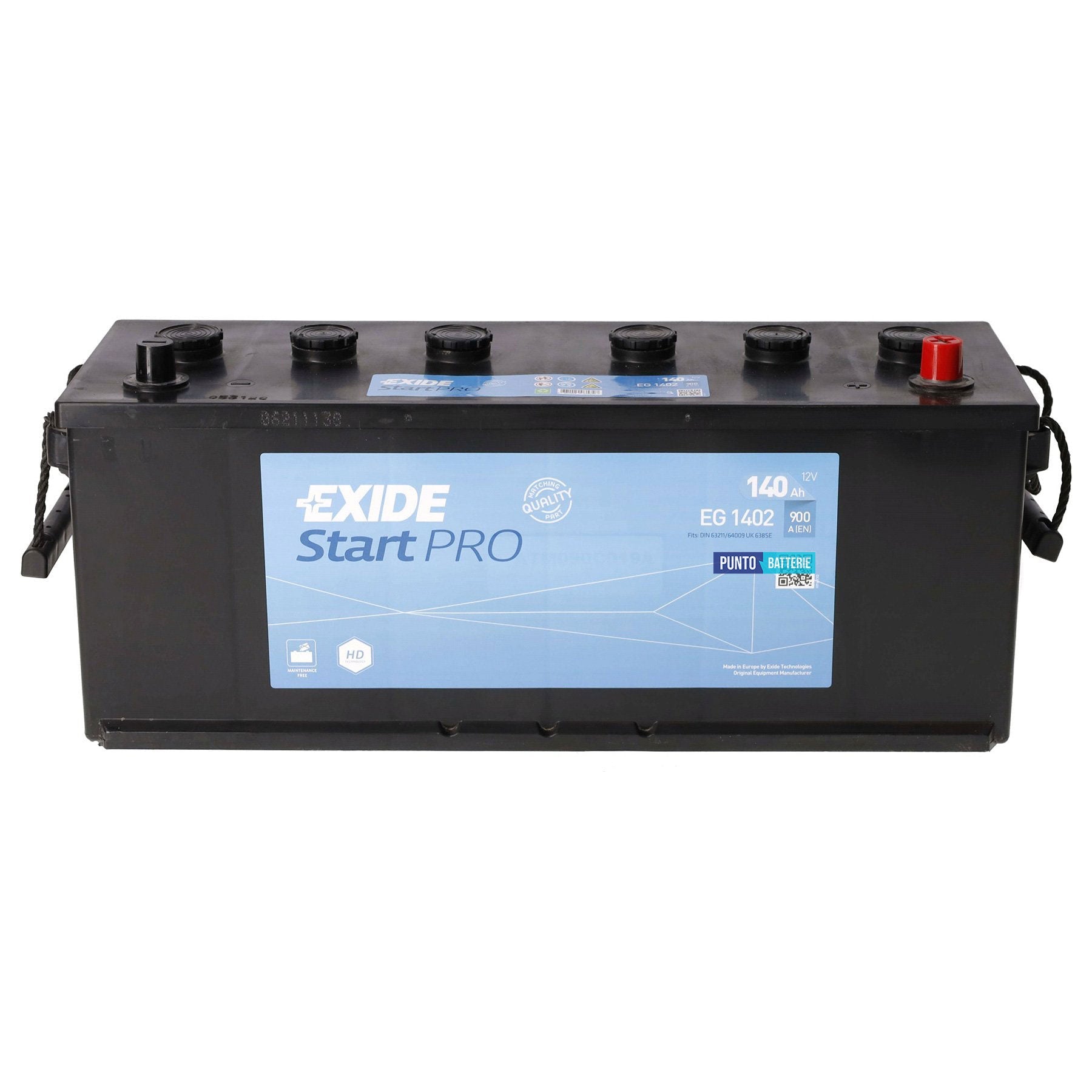 Batteria Exide 140Ah, 12V, 900A, 508x175x205mm
