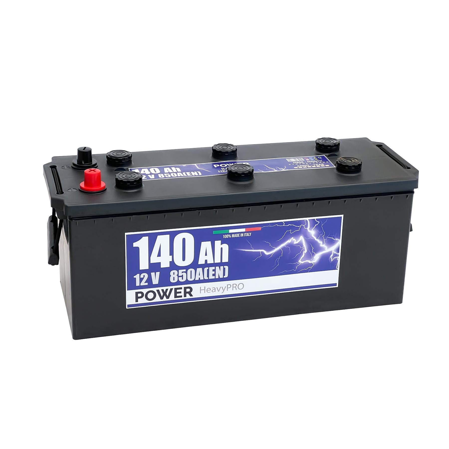 Batteria originale Power Heavy PRO PG1404, dimensioni 513 x 175 x 225, polo positivo a destra, 12 volt, 140 amperora, 850 ampere. Batteria per camion e veicoli pesanti.