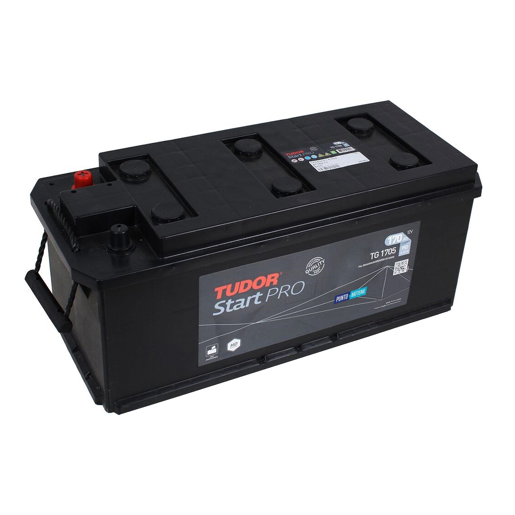 Batteria Tudor 170Ah, 12V, 950A, 514x218x210mm