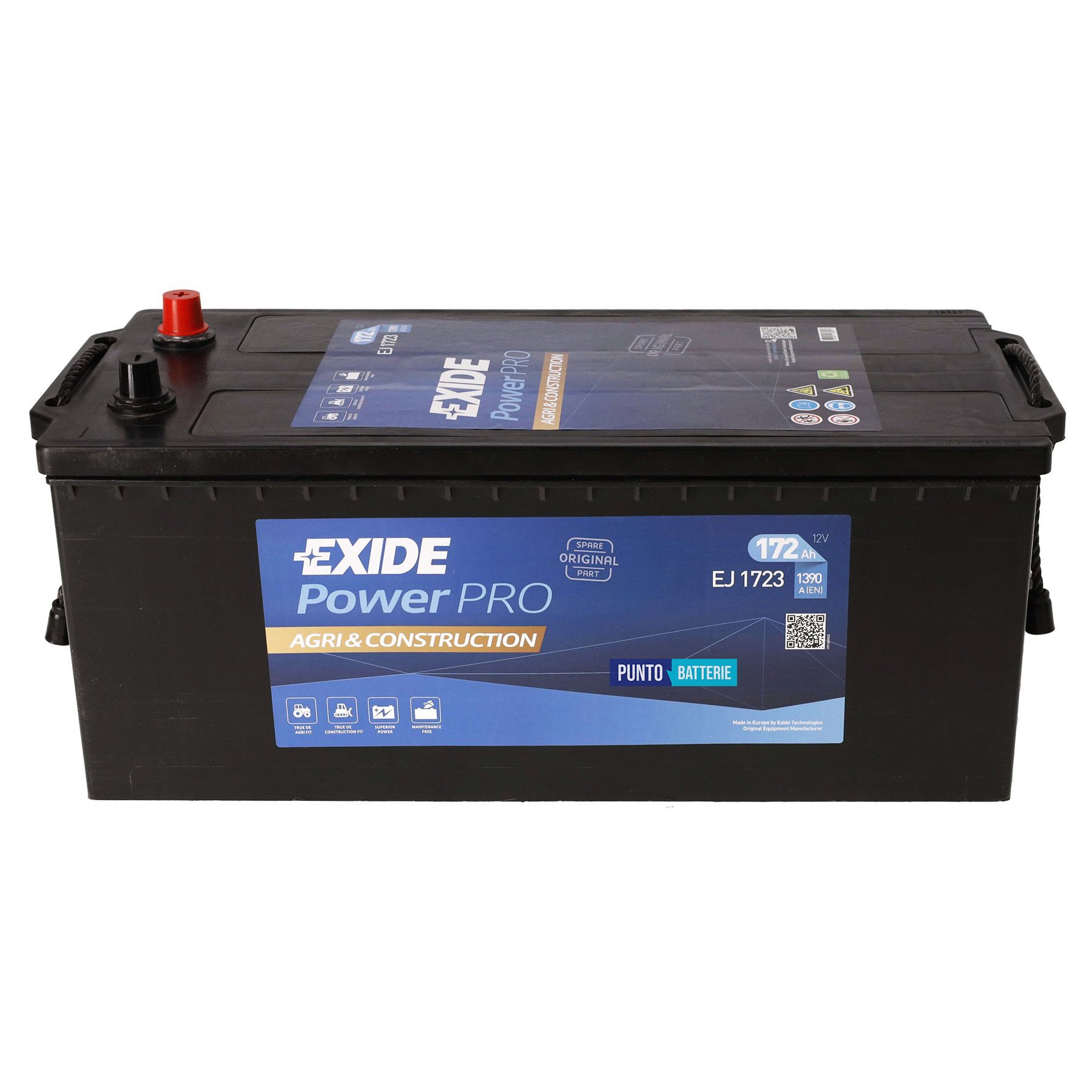 Batteria Exide 172Ah, 12V, 1390A, 513x223x223mm
