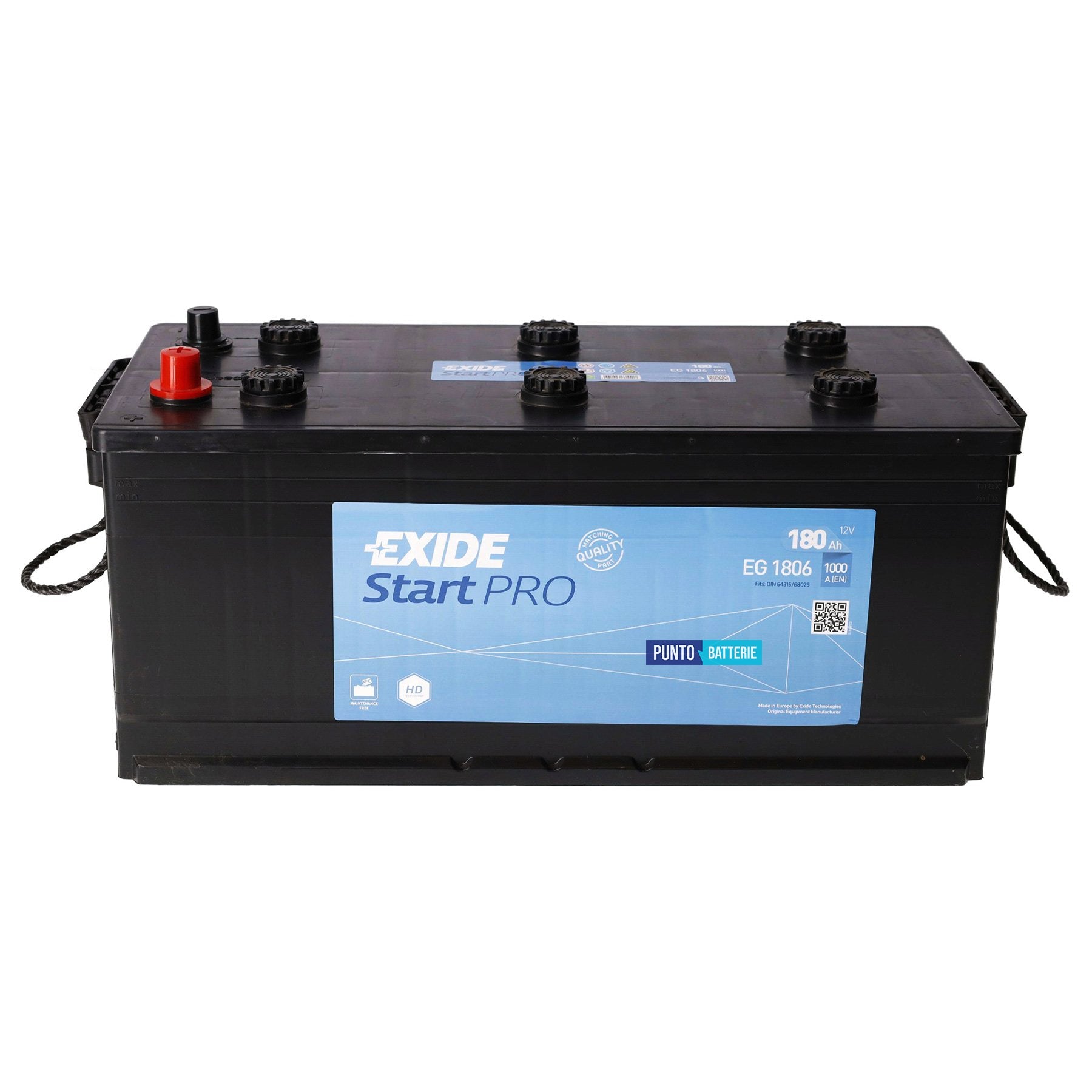 Batteria Exide 180Ah, 12V, 1000A, 510x218x225mm