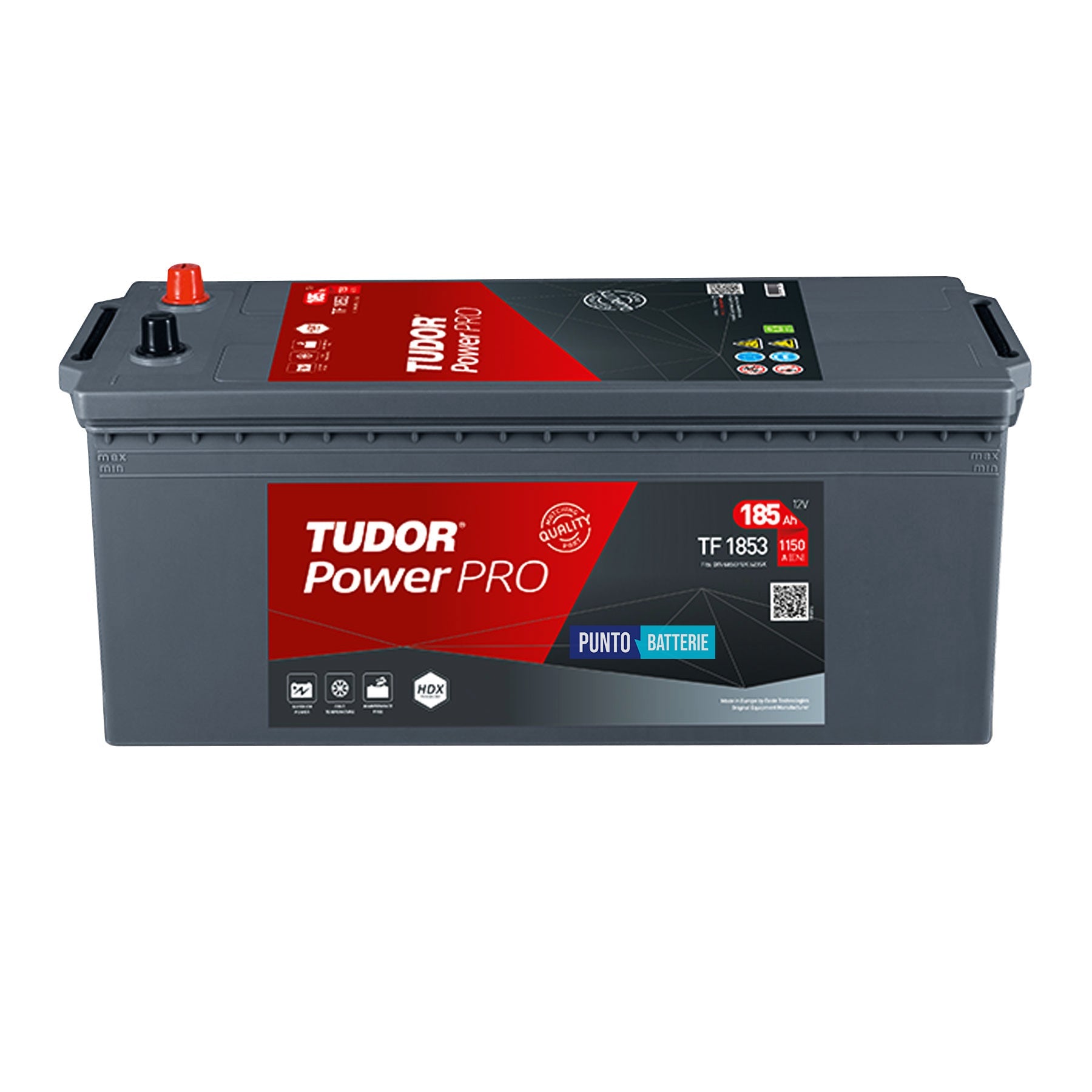 Batteria Tudor 185Ah, 12V, 1150A, 513x223x223mm