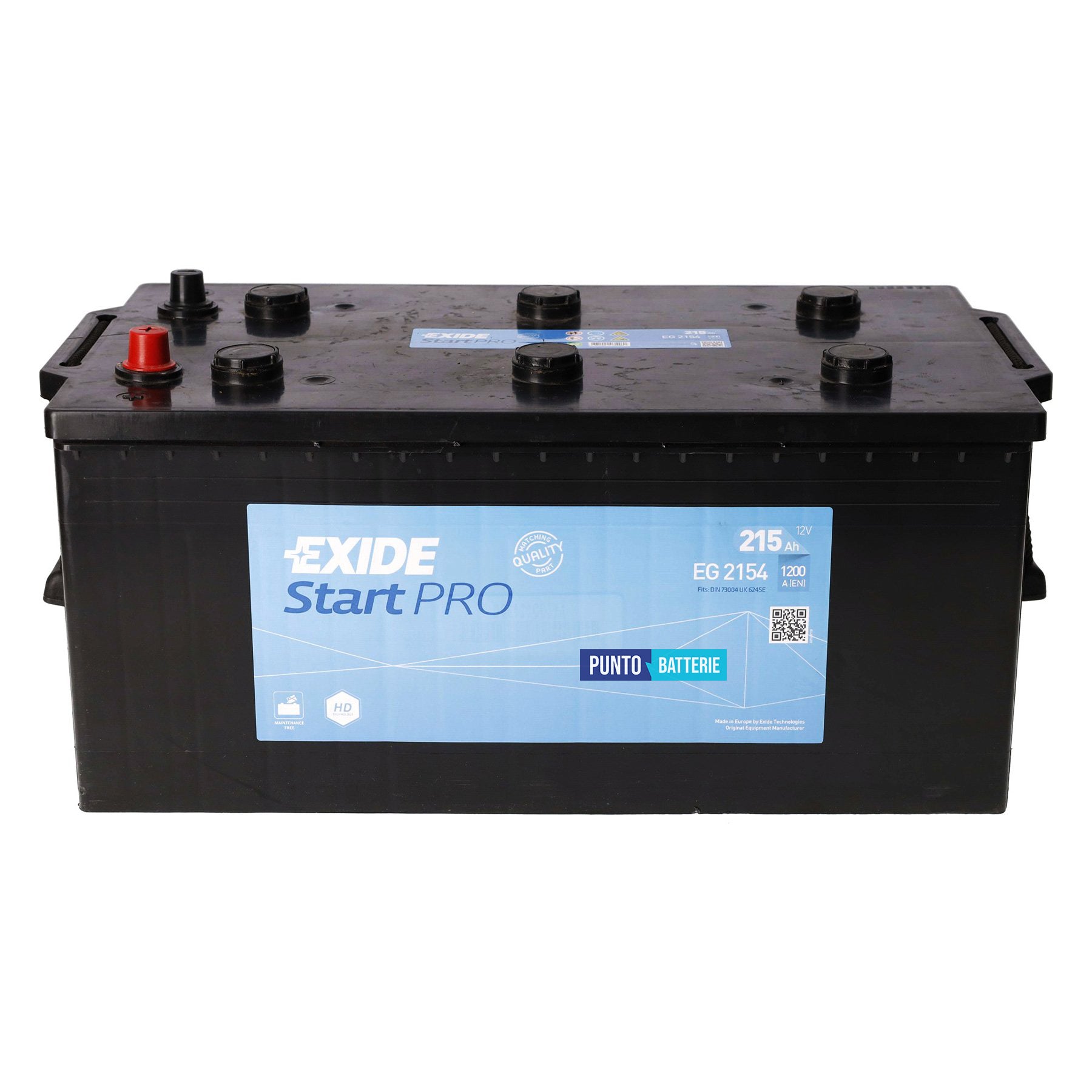 Batteria Exide 215Ah, 12V, 1200A, 513x279x240mm