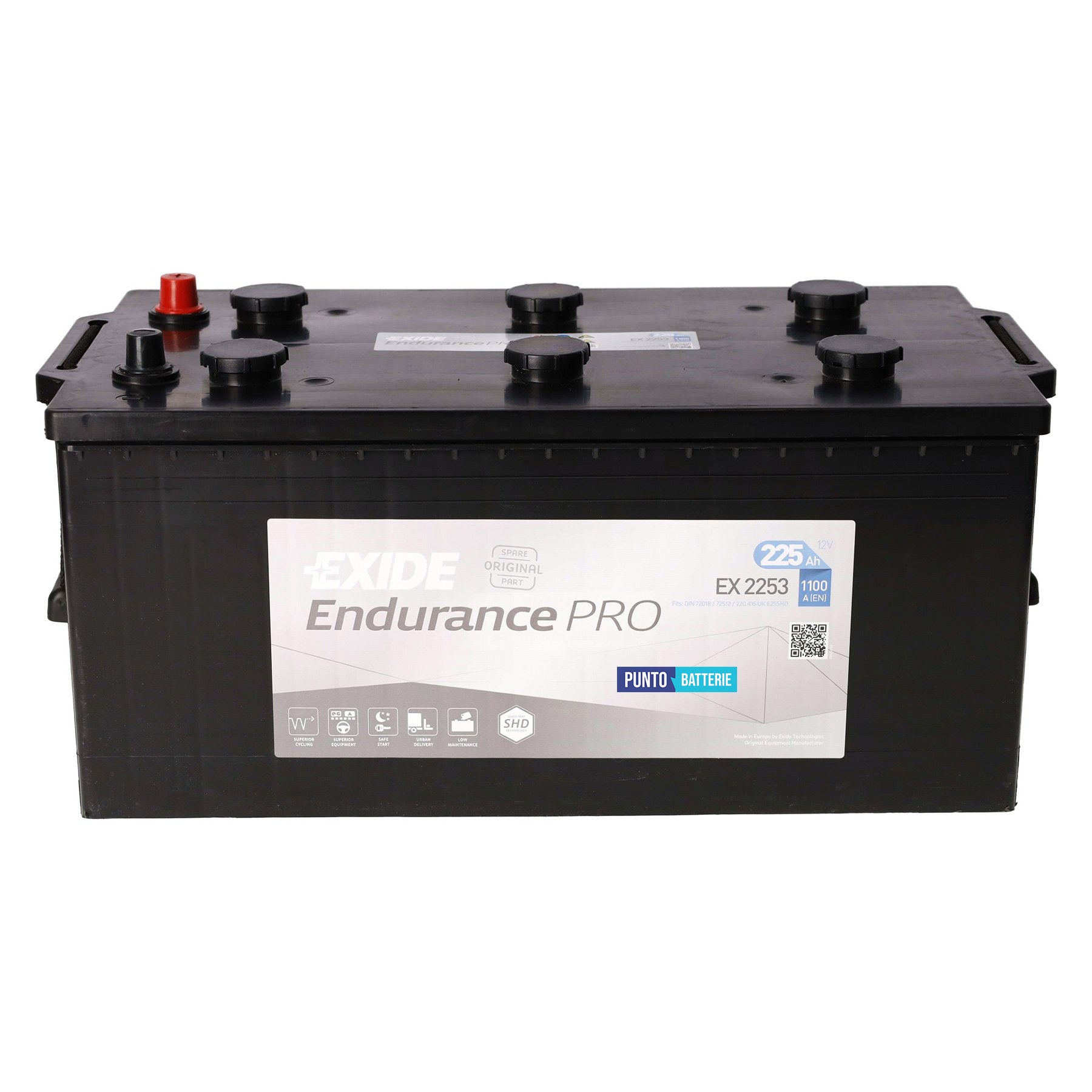 Batteria Exide 220Ah, 12V, 1150A, 518x274x240mm, EFB