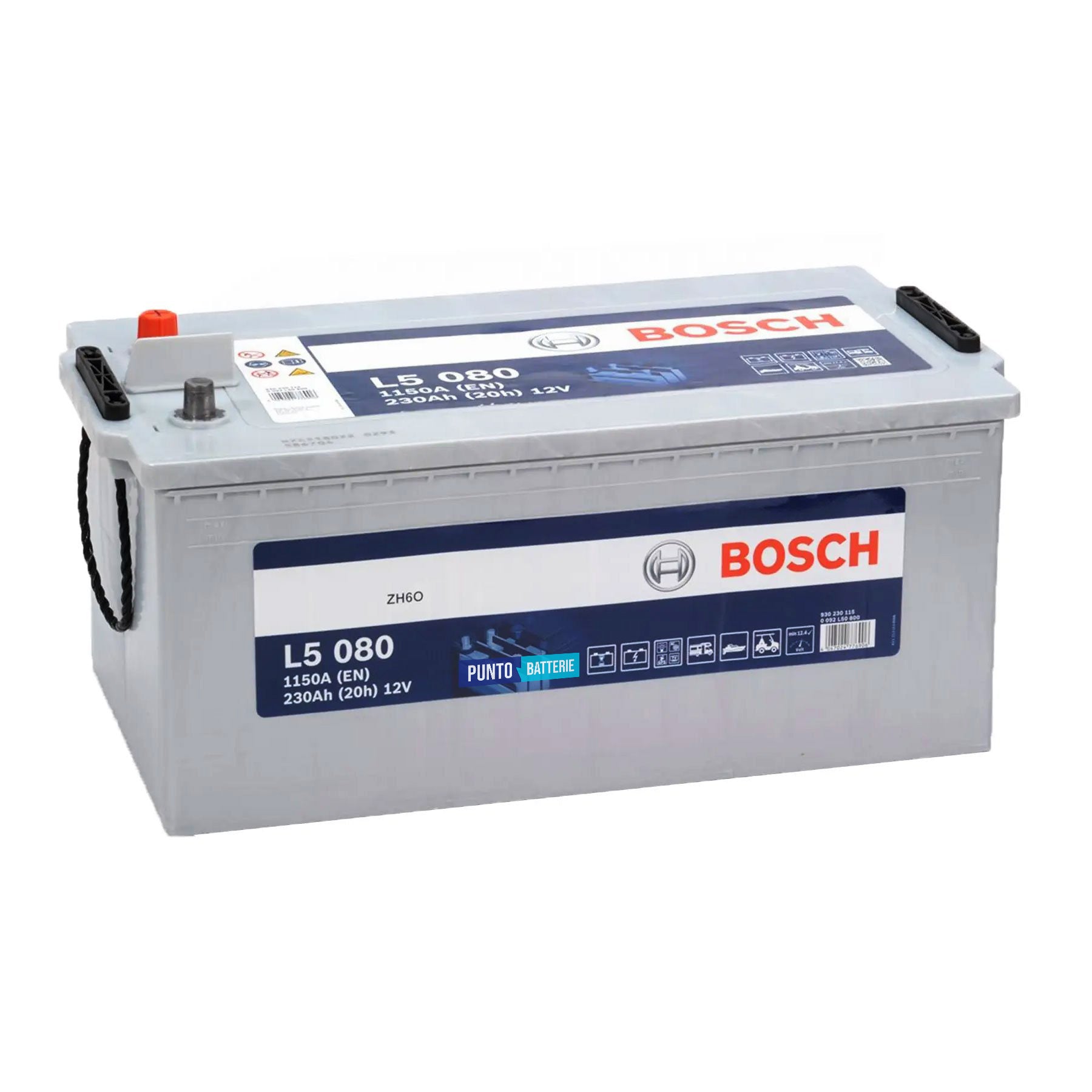 Batteria Bosch L5 080 - L5 (12V, 230Ah, 1150A) - Puntobatterie