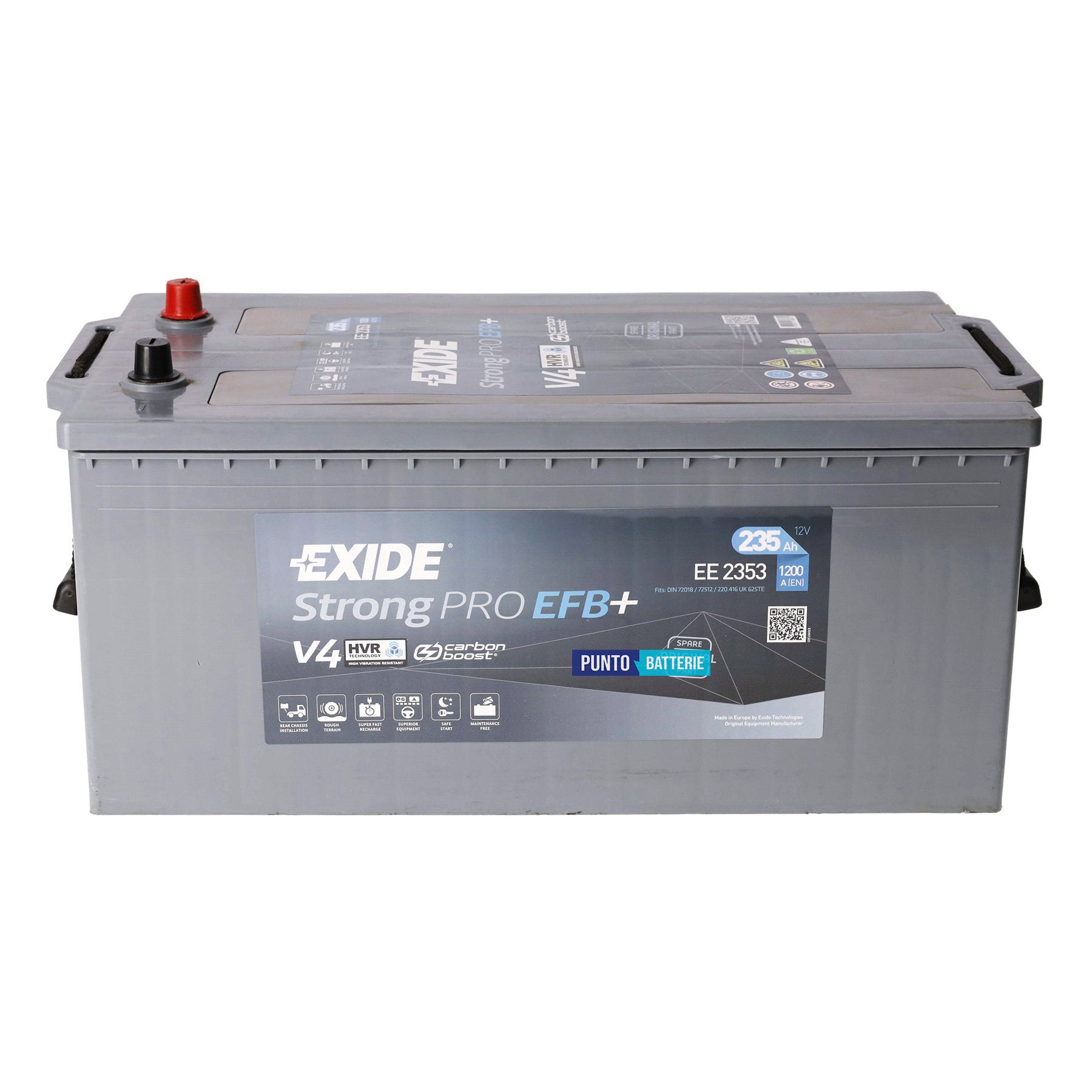 Batteria Exide 235Ah, 12V, 1200A, 518x274x240mm, EFB