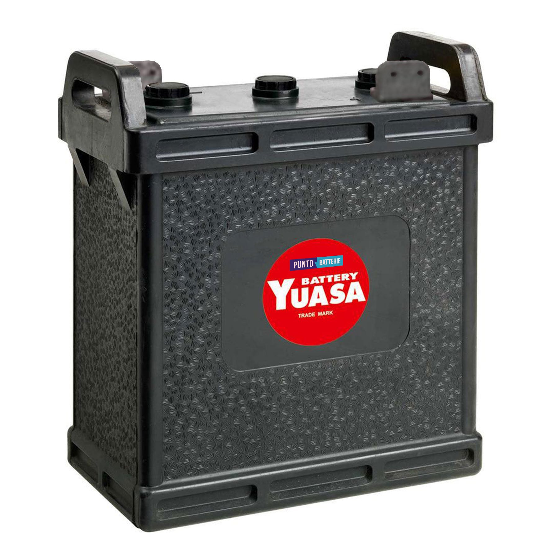 Batteria originale Yuasa Classic e Oldtimer 703, dimensioni 372 x 181 x 372, polo positivo a destra, 6 volt, 260 amperora, 690 ampere. Batteria per veicoli d'epoca.