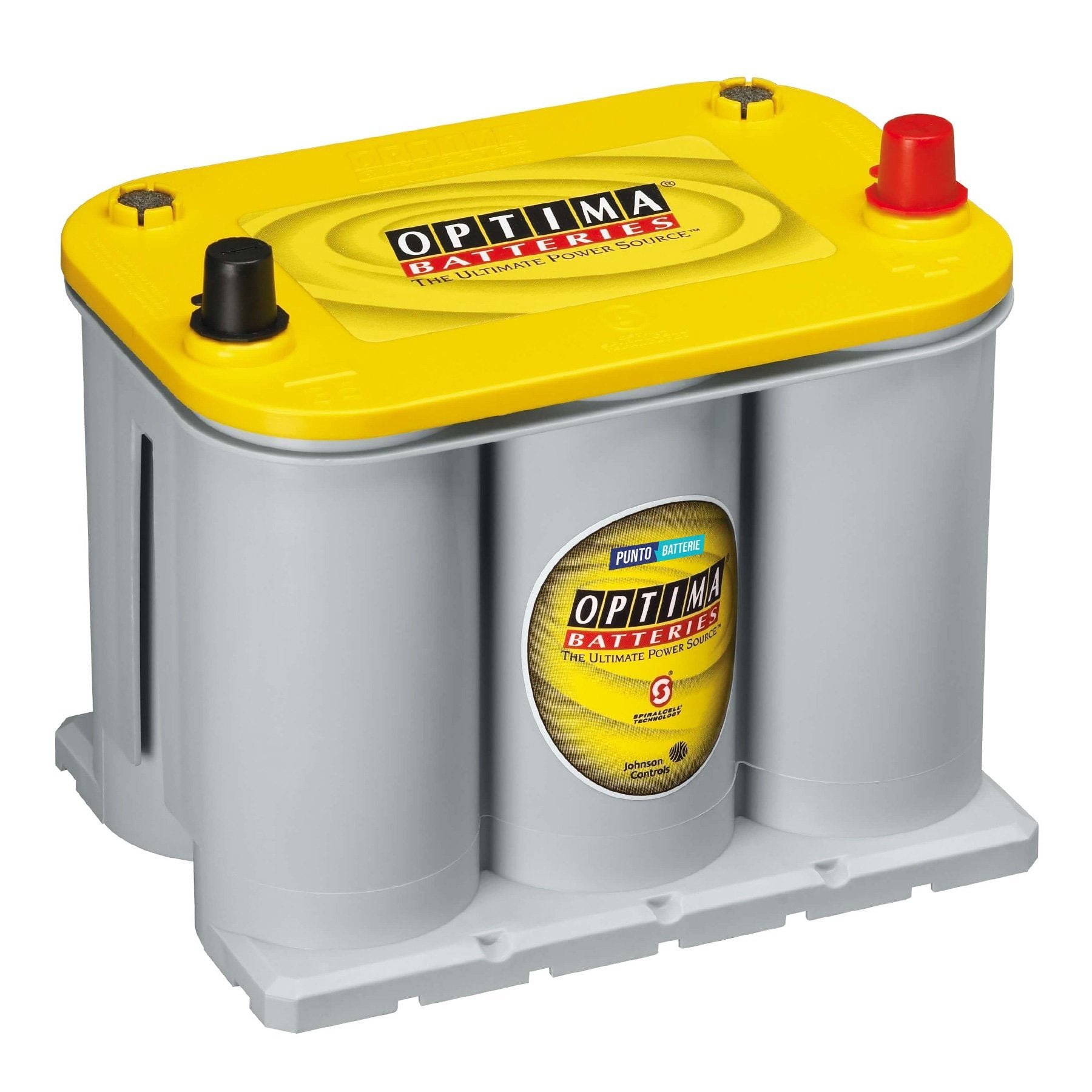 Batteria originale Optima Yellow Top YT R 3,7, dimensioni 237 x 171 x 197, polo positivo a destra, 12 volt, 48 amperora, 660 ampere, AGM. Batteria per veicoli e per l'alimentazione di servizi.
