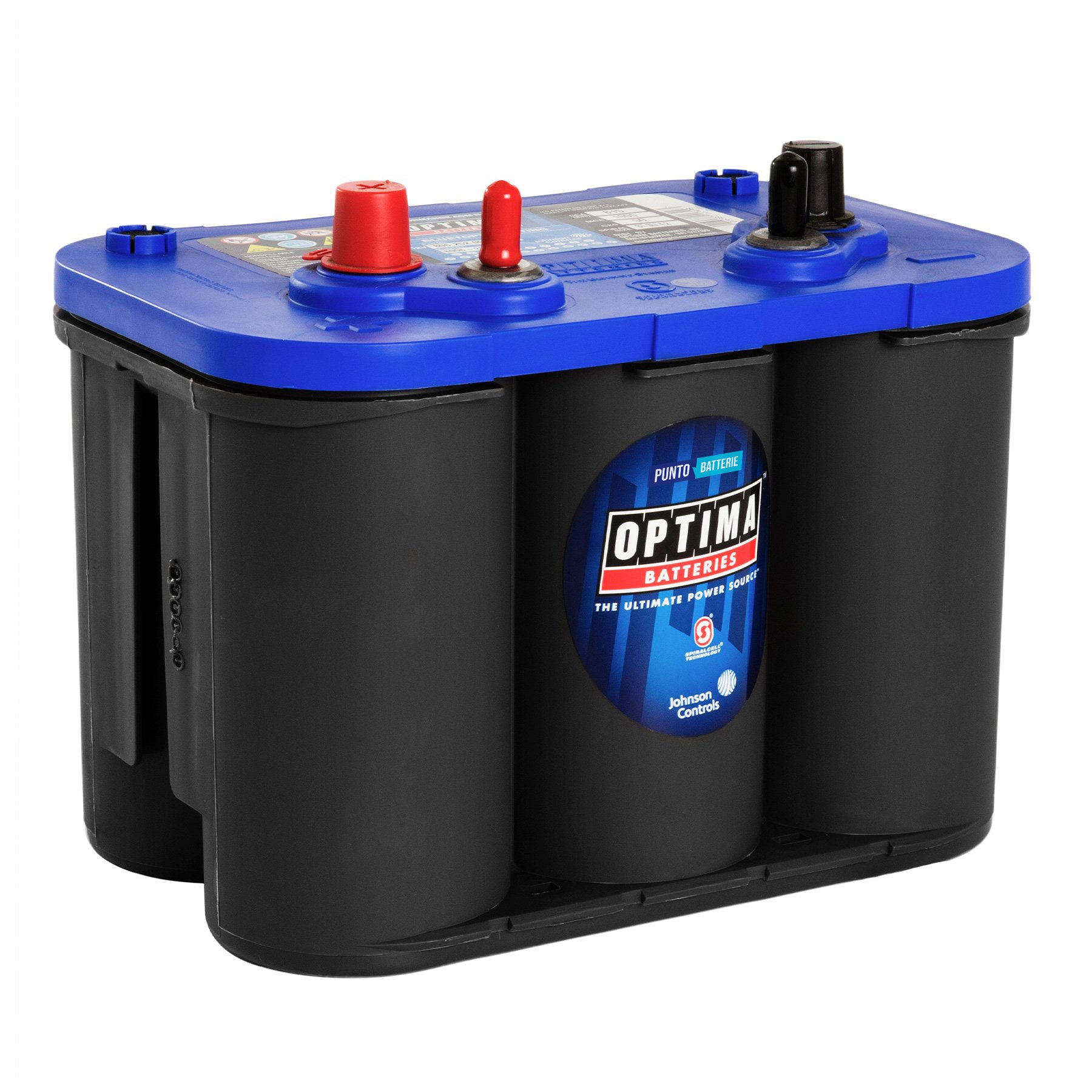 Batteria originale Optima Blue Top BT SLI 4,2, dimensioni 254 x 175 x 200, 12 volt, 50 amperora, AGM. Batteria per nautica e campeggio.