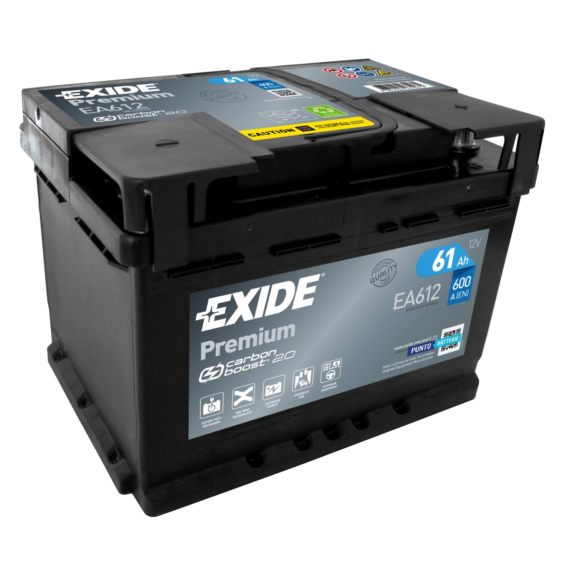 Batteria Exide EA612 Premium