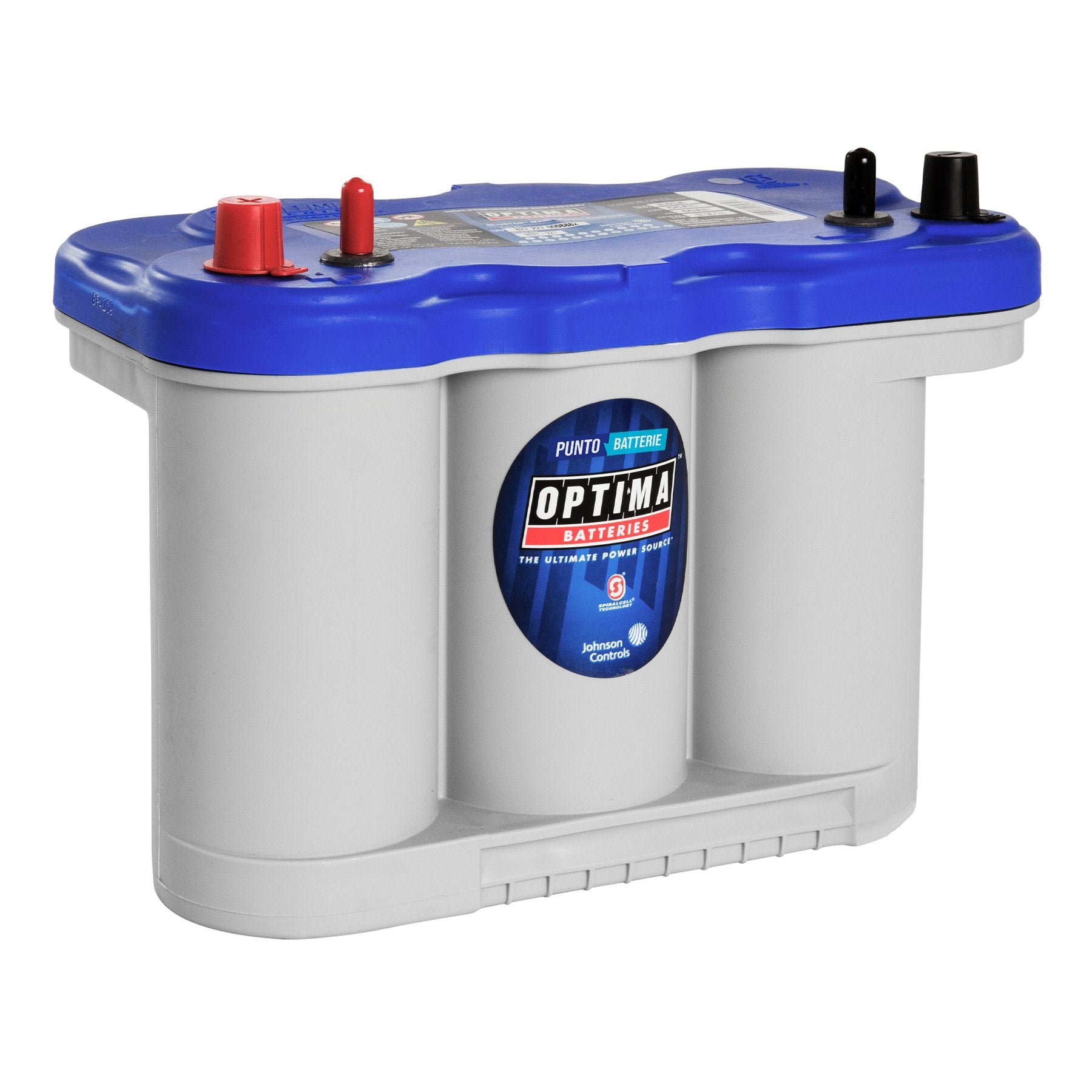 Batteria originale Optima Blue Top BT DC 5,0, dimensioni 309 x 172 x 221, 12 volt, 66 amperora, AGM. Batteria per servizi di camper, barca e applicazioni a scarica lenta.