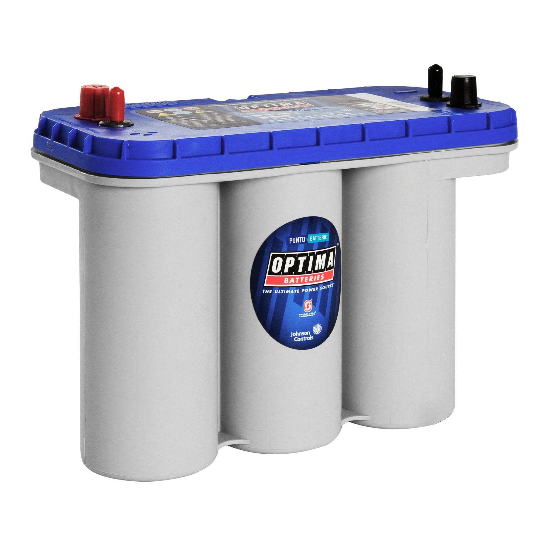 Batteria originale Optima Blue Top BT DC 5,5, dimensioni 325 x 165 x 238, 12 volt, 75 amperora, AGM. Batteria per servizi di camper, barca e applicazioni a scarica lenta.