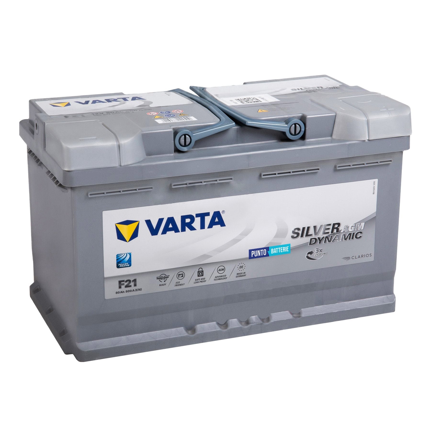 Batteria Varta F21 - Silver Dynamic AGM (12V, 80Ah, 800A) - Puntobatterie