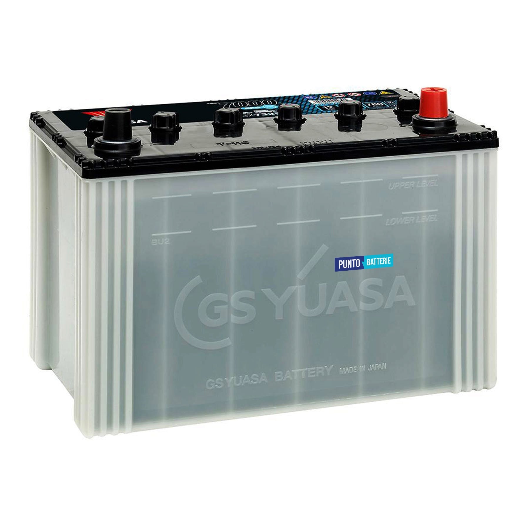 Batteria originale Yuasa YBX7000 YBX7335, dimensioni 305 x 173 x 225, polo positivo a destra, 12 volt, 80 amperora, 780 ampere, EFB. Batteria per auto e veicoli leggeri con start e stop.