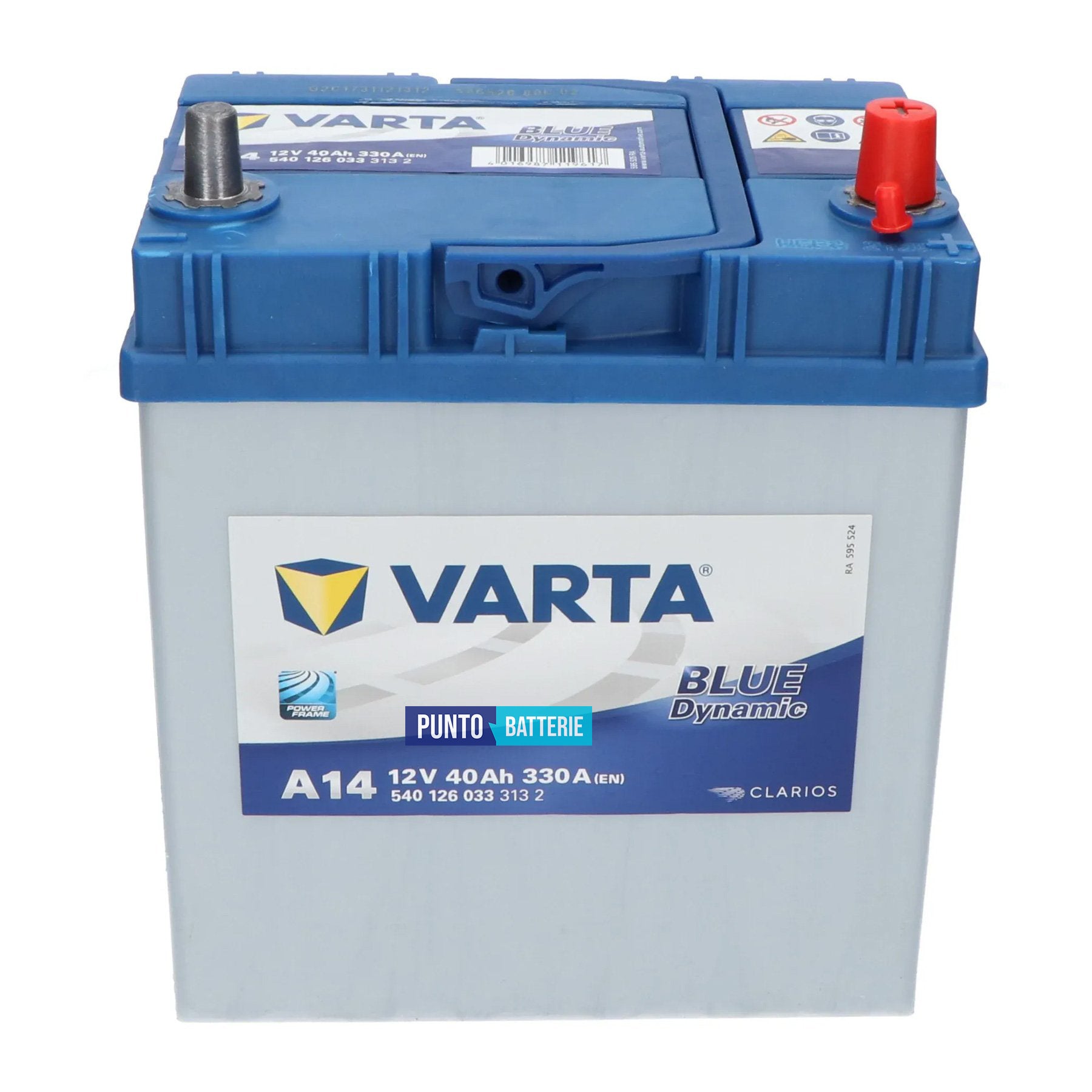 Batteria Varta 40Ah, 12V, 330A, 187x127x227mm