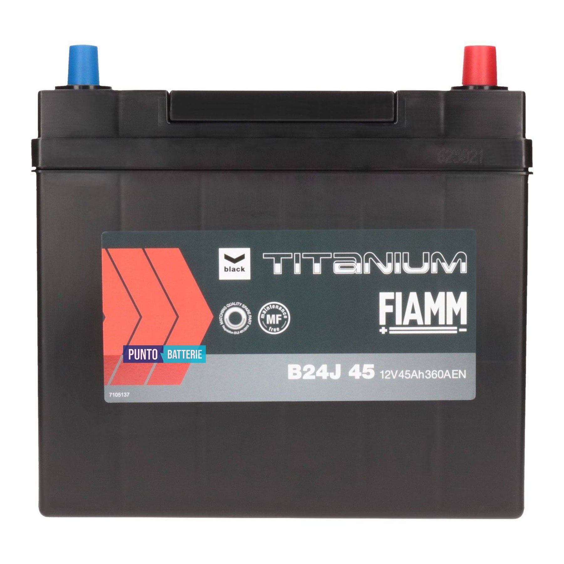 Batteria Fiamm 45Ah, 12V, 360A, 237x128x225mm