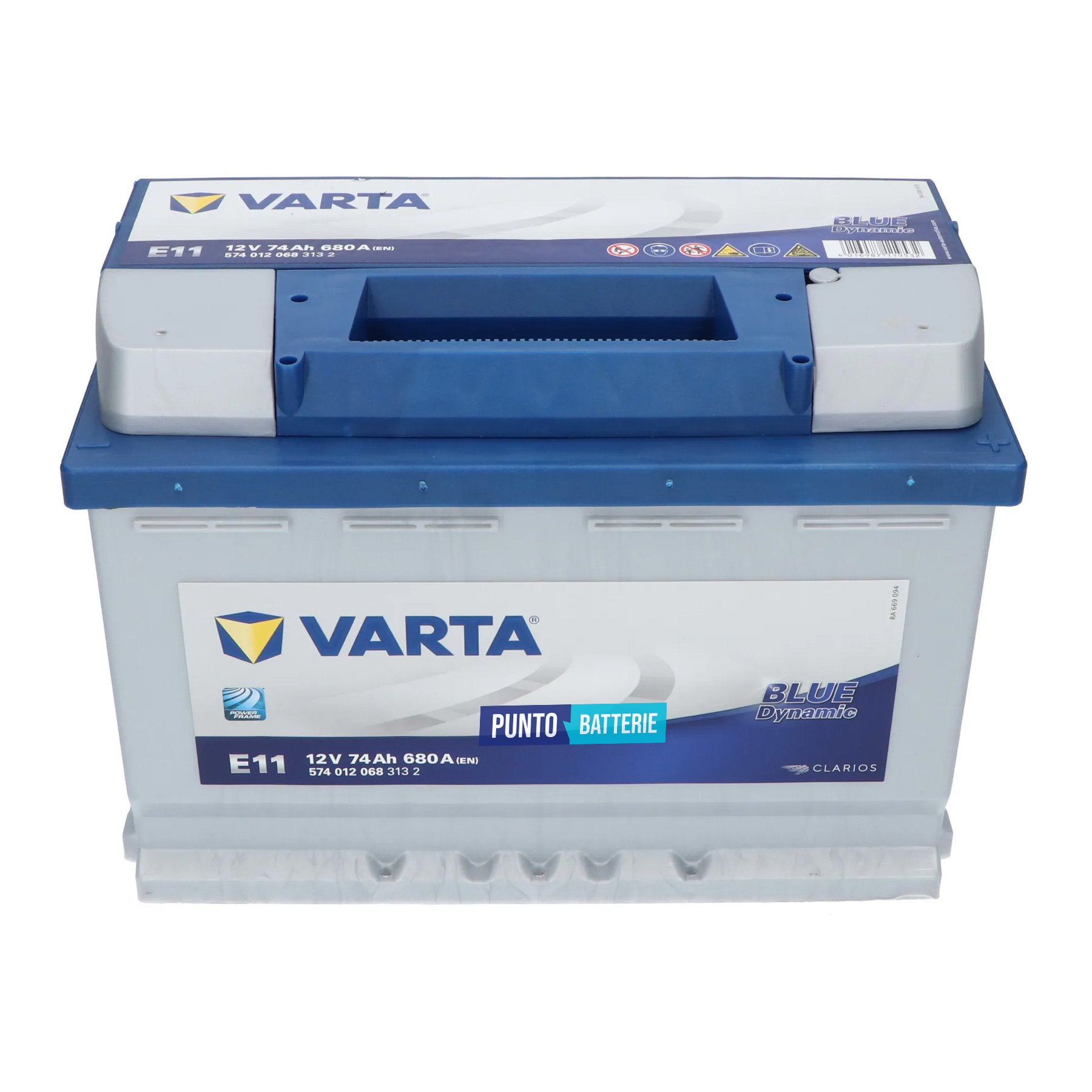 Batteria Varta 74Ah, 12V, 680A, 278x175x190mm