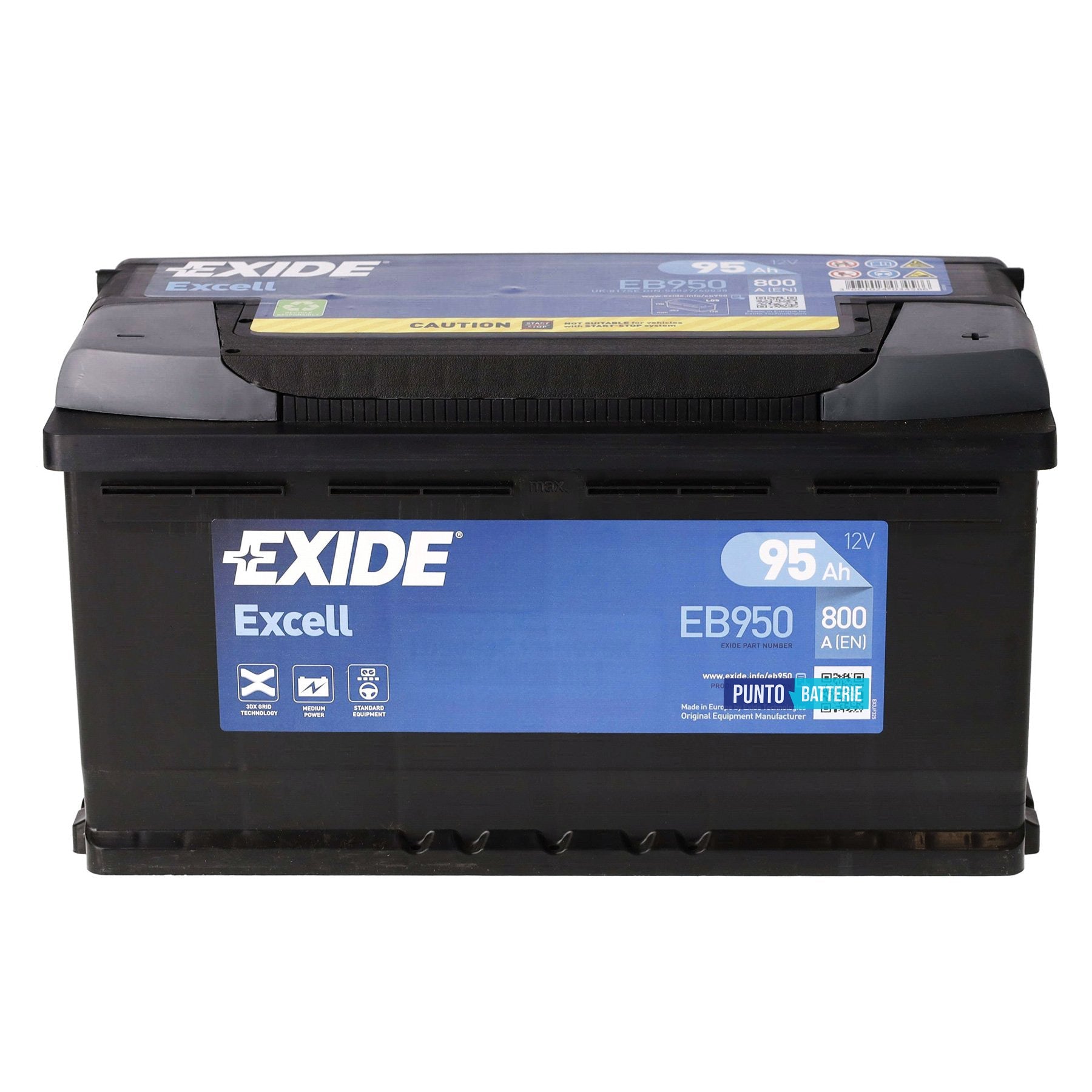 Batteria Exide 95Ah, 12V, 800A, 353x175x190mm