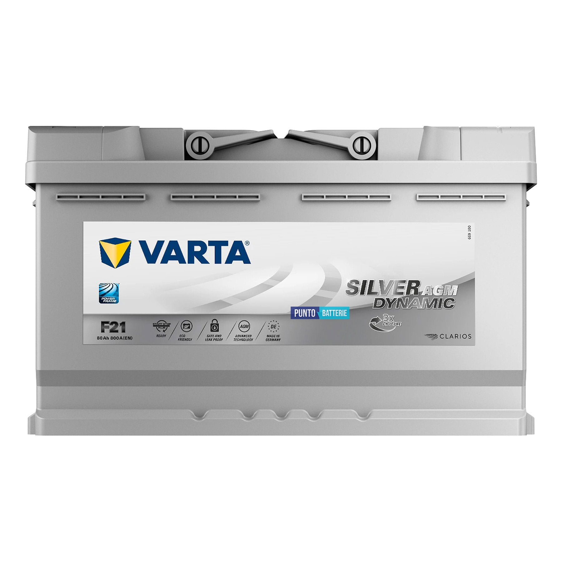 Batteria Varta 80Ah, 12V, 800A, 315x175x190mm, AGM