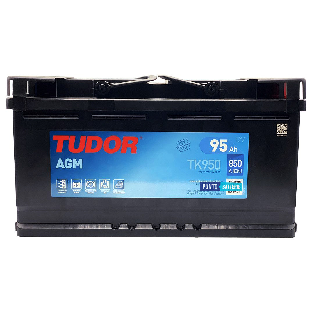 Batteria Tudor 95Ah, 12V, 850A, 353x175x190mm, AGM