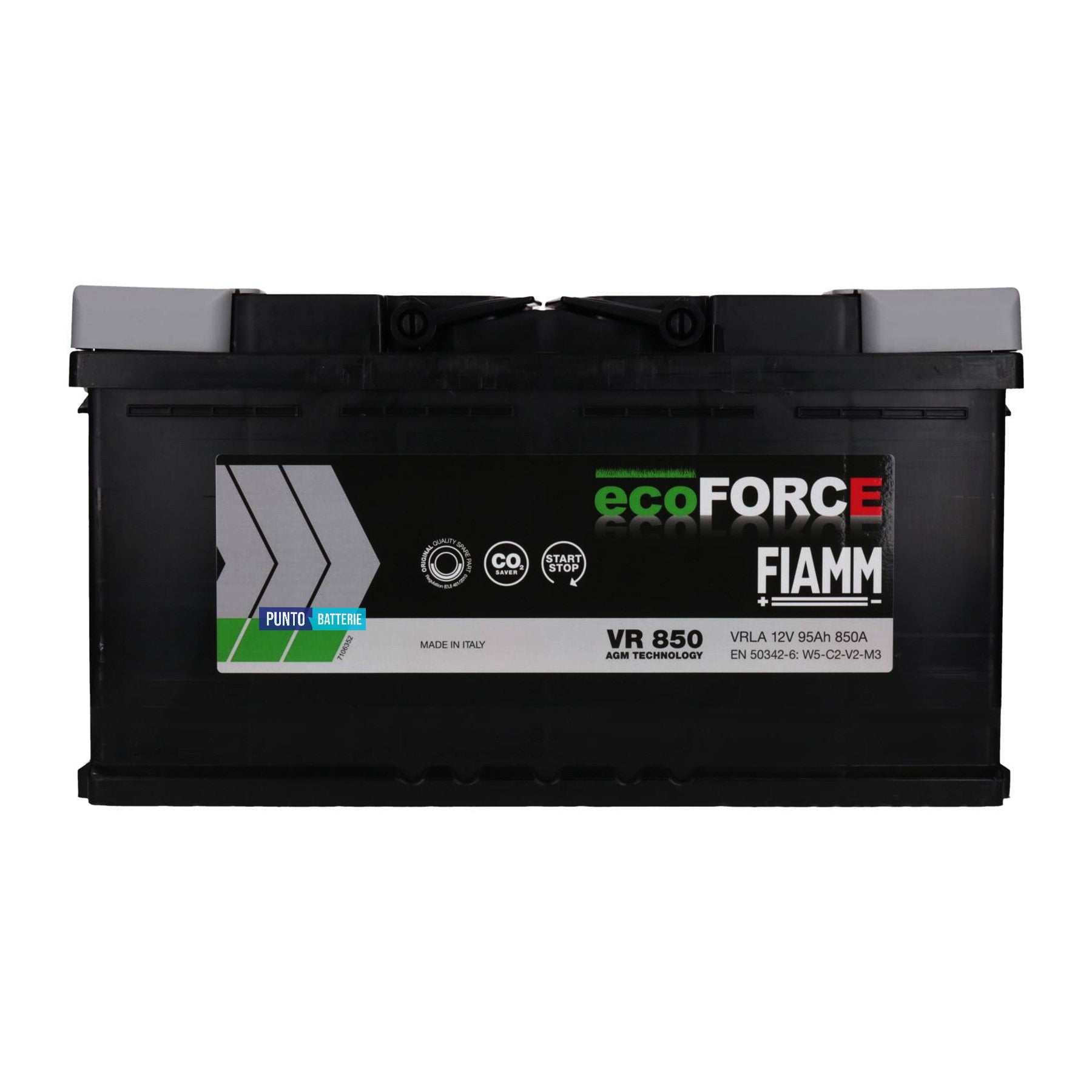 Batteria Fiamm 95Ah, 12V, 850A, 353x175x190mm, AGM