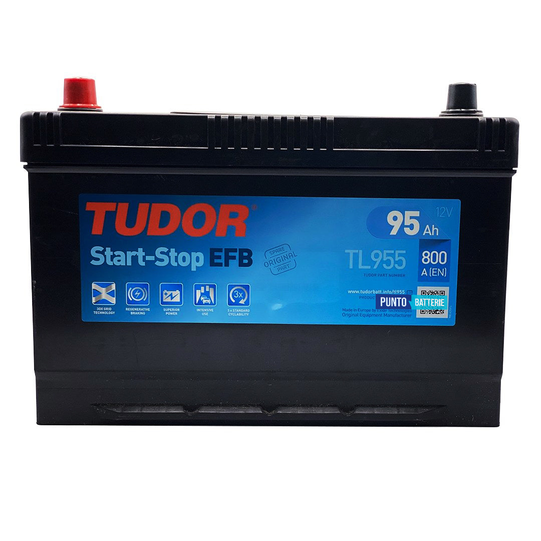Batteria Tudor 80Ah, 12V, 782A, 306x173x222mm, EFB
