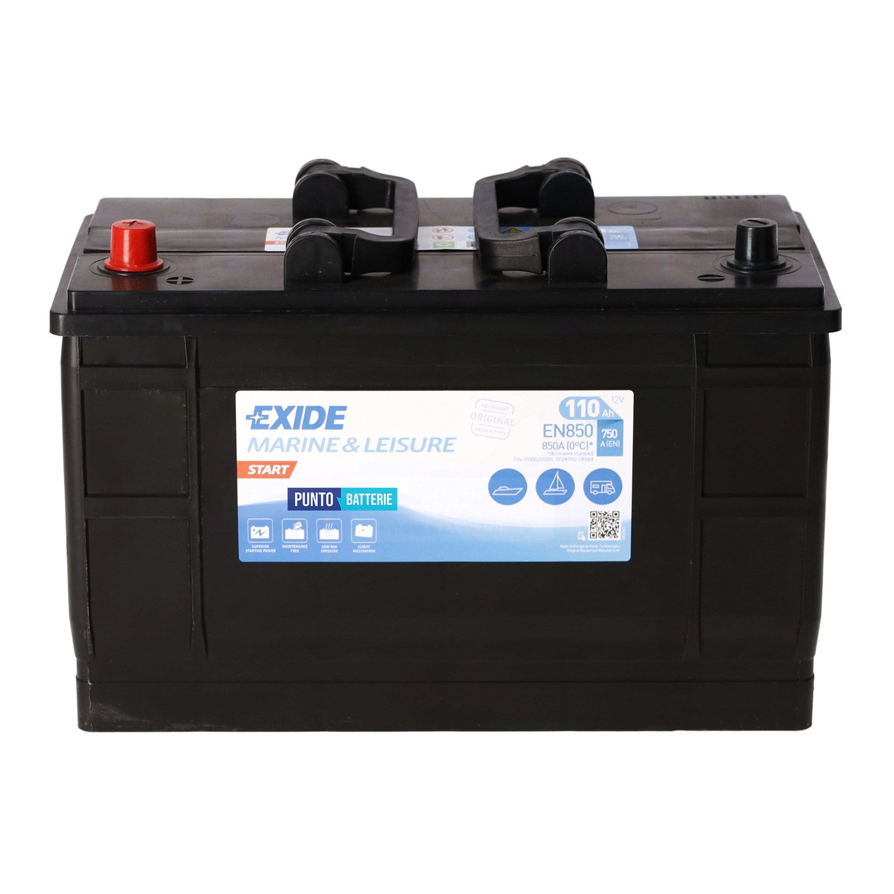 Batteria Exide 110Ah, 12V, 349x175x235mm