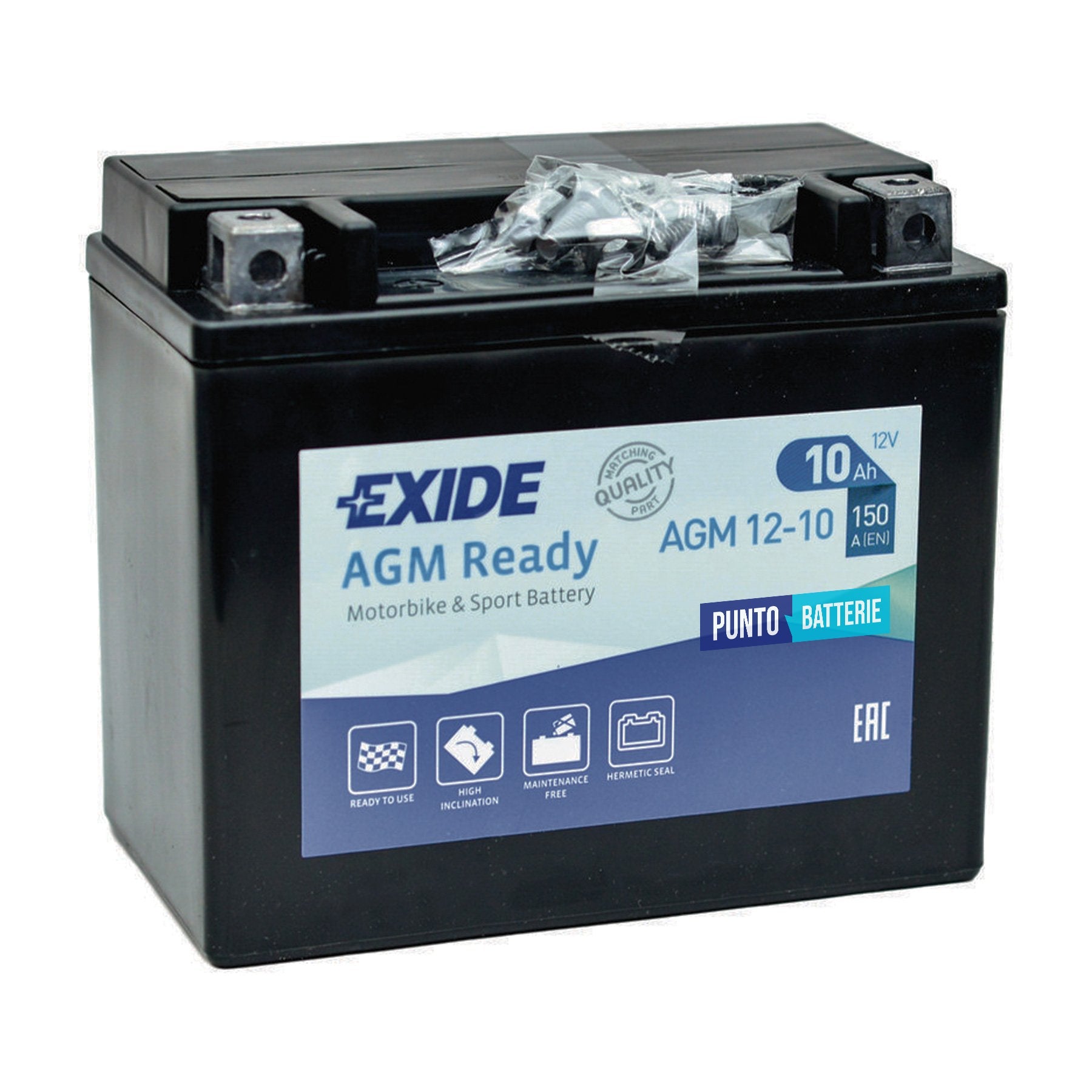 Batteria moto 10ah, 12v