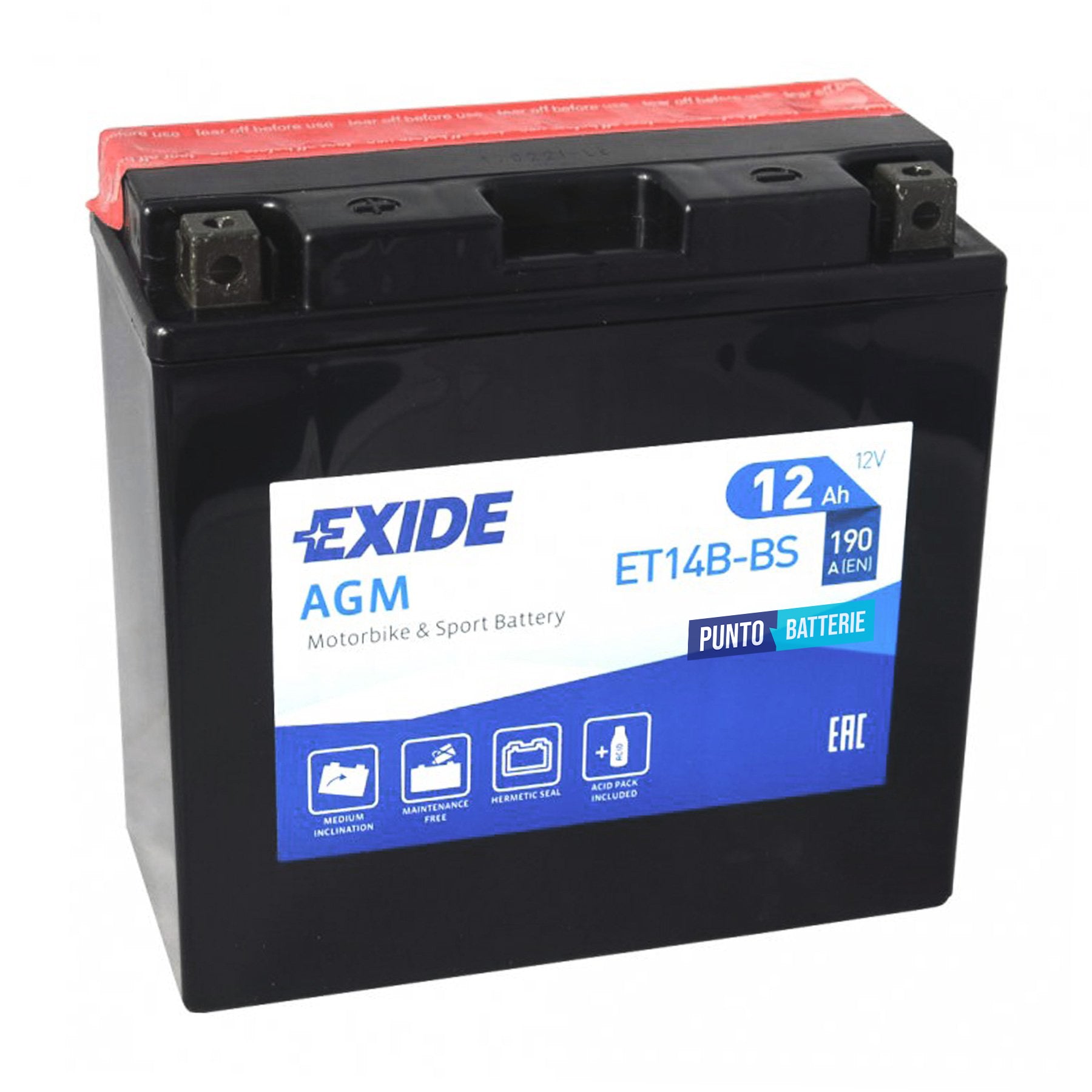 Batteria moto 12ah, 12v