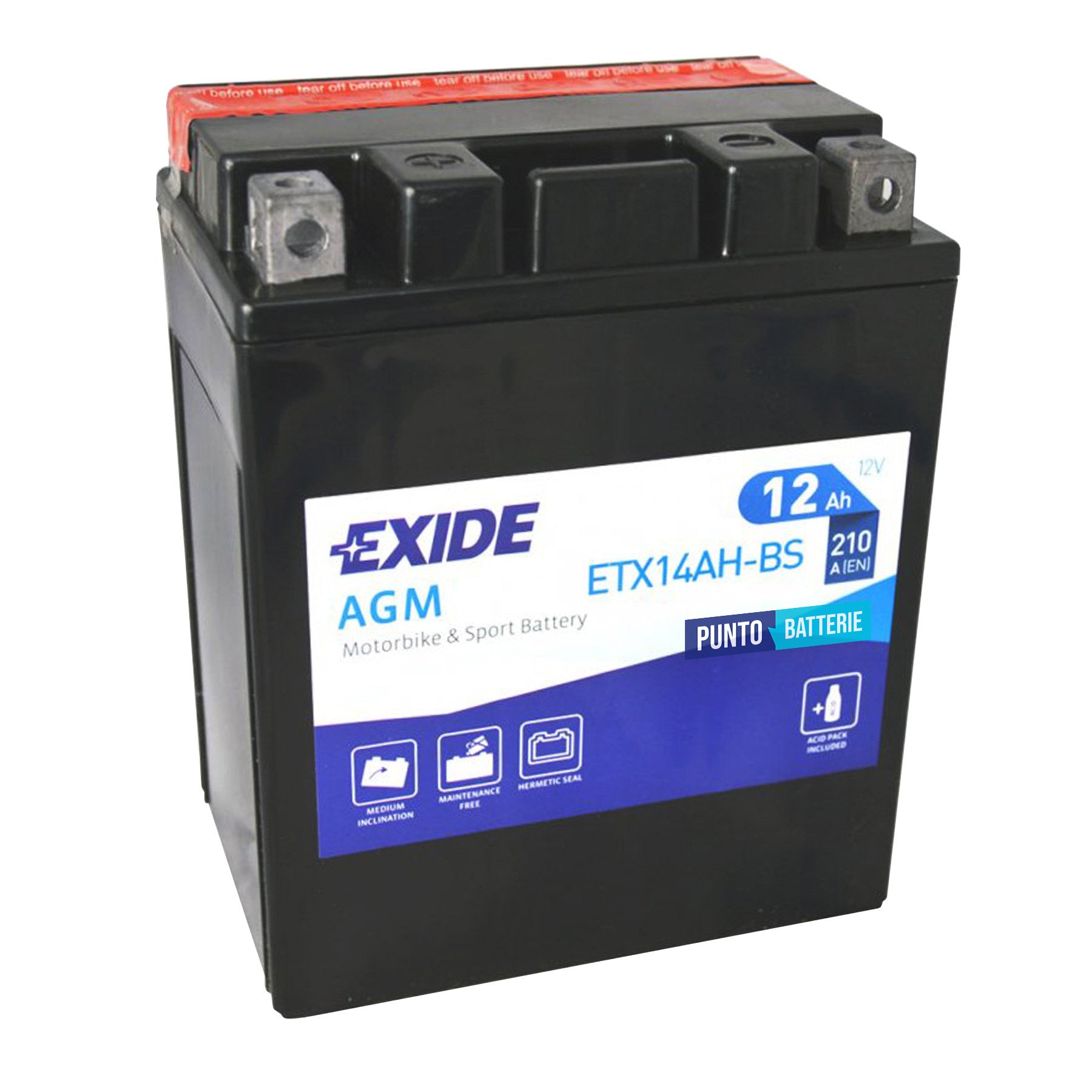 Batteria moto 12ah, 12v