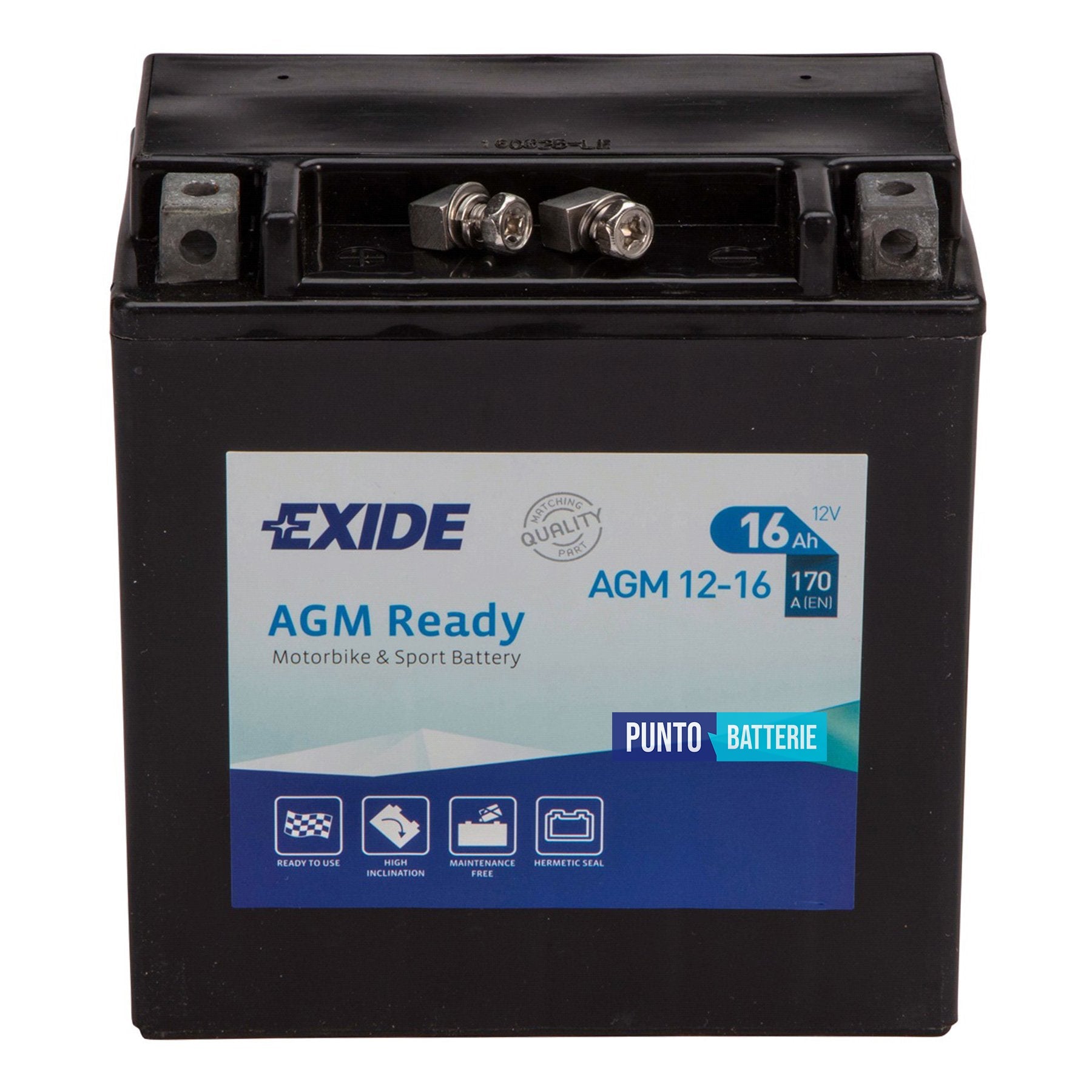 Batteria moto 16ah, 12v