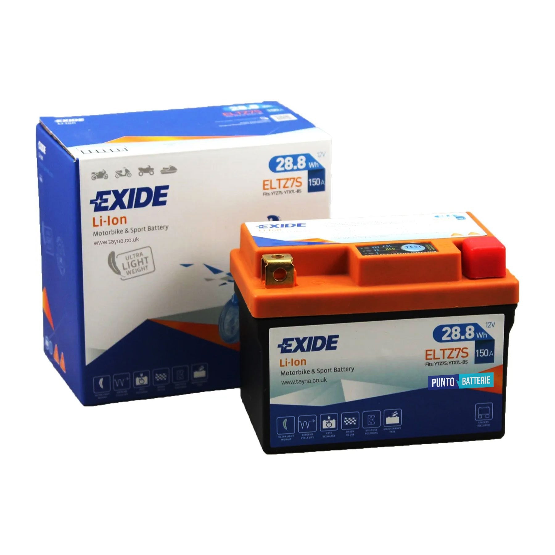 Batteria moto 2ah, 12v