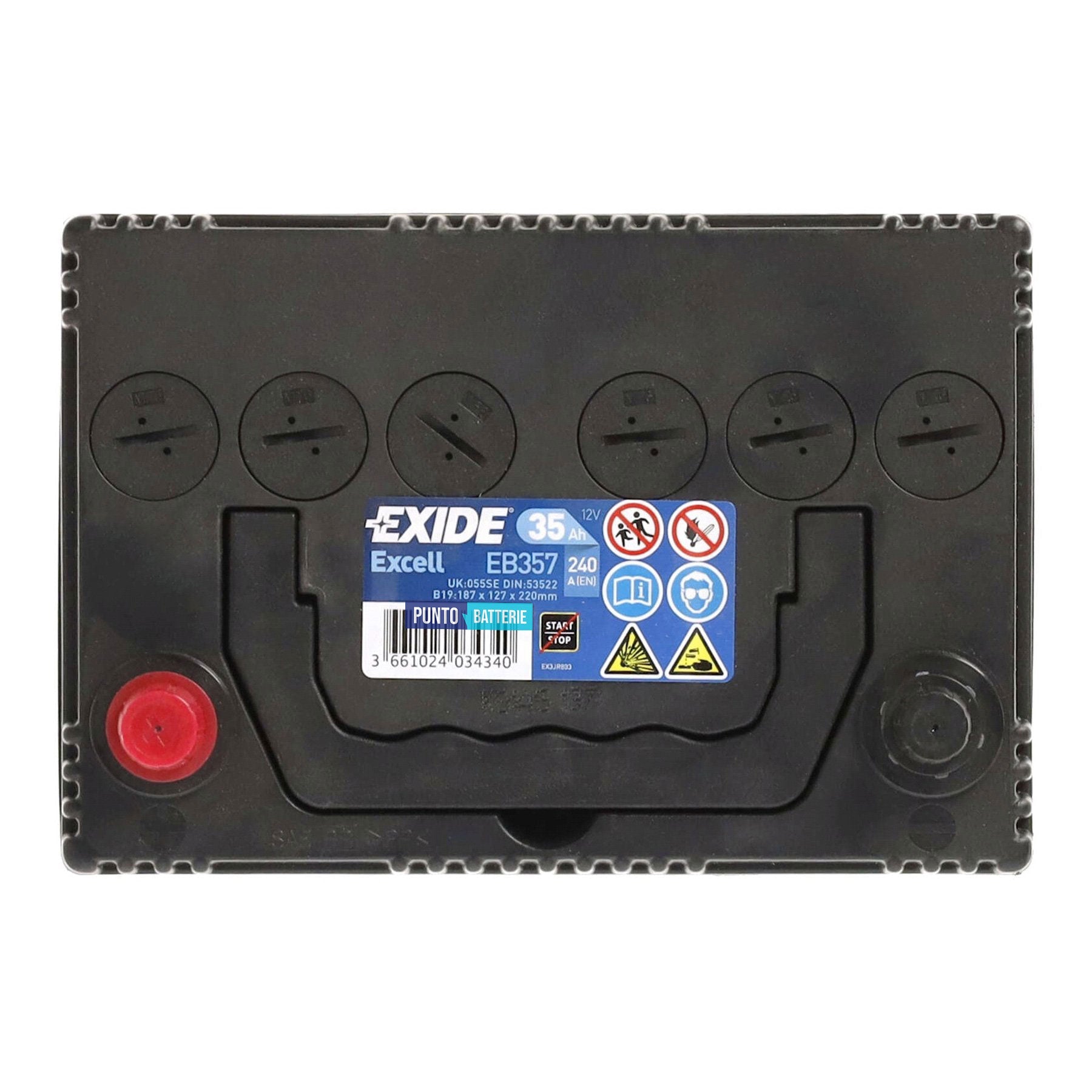 Batteria auto 35ah, 240a, 12v