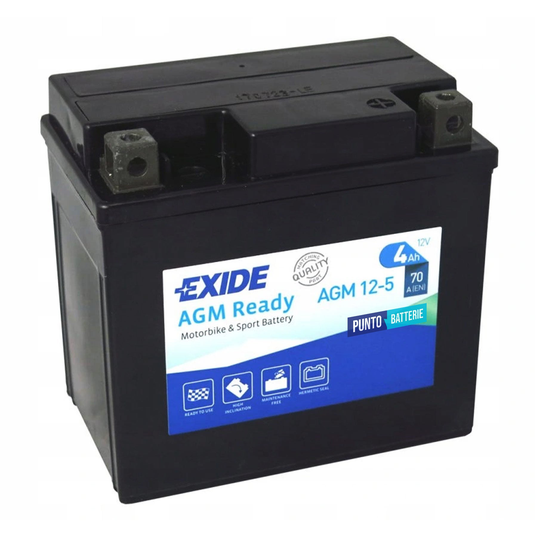 Batteria moto 4ah, 12v