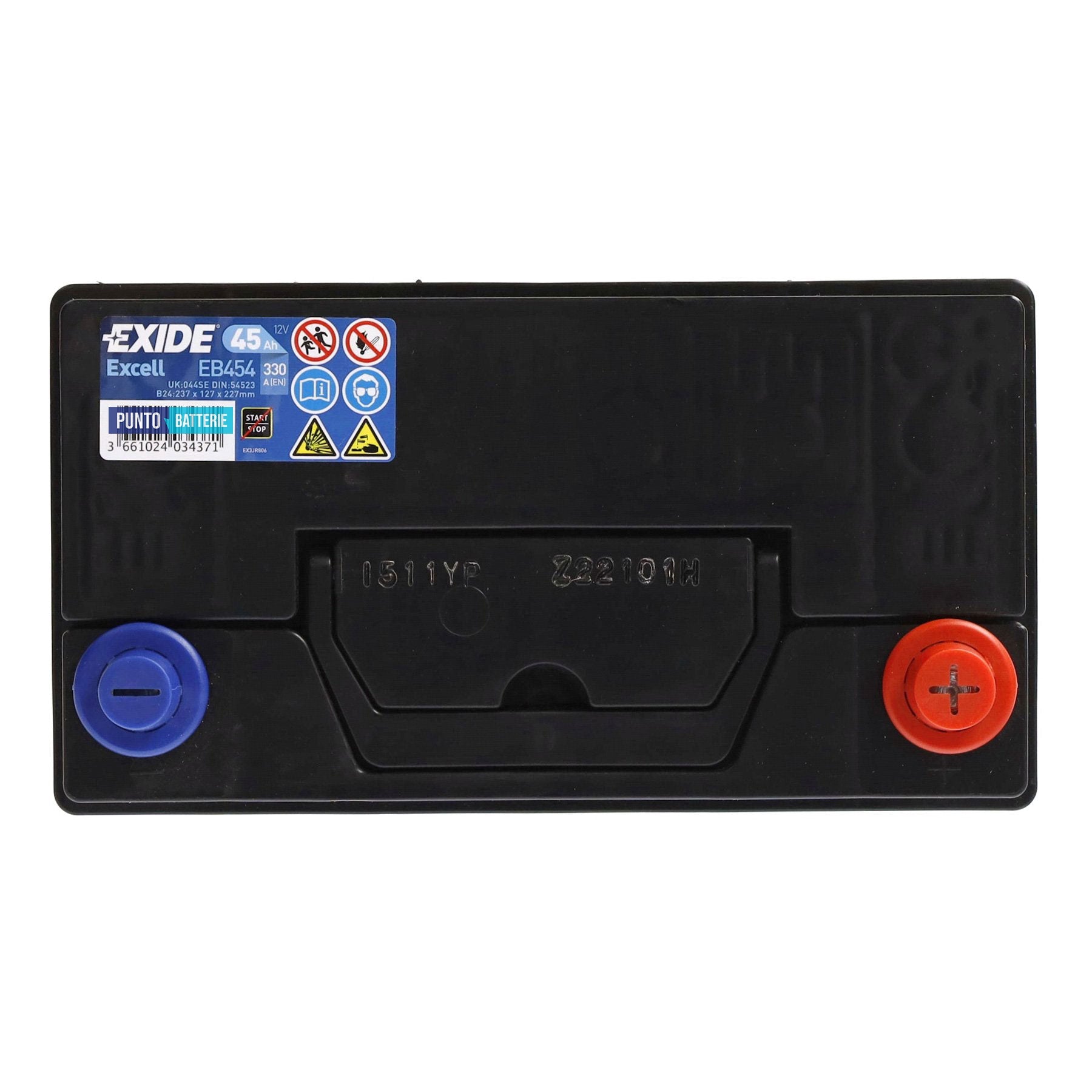 Batteria auto 45ah, 330a, 12v