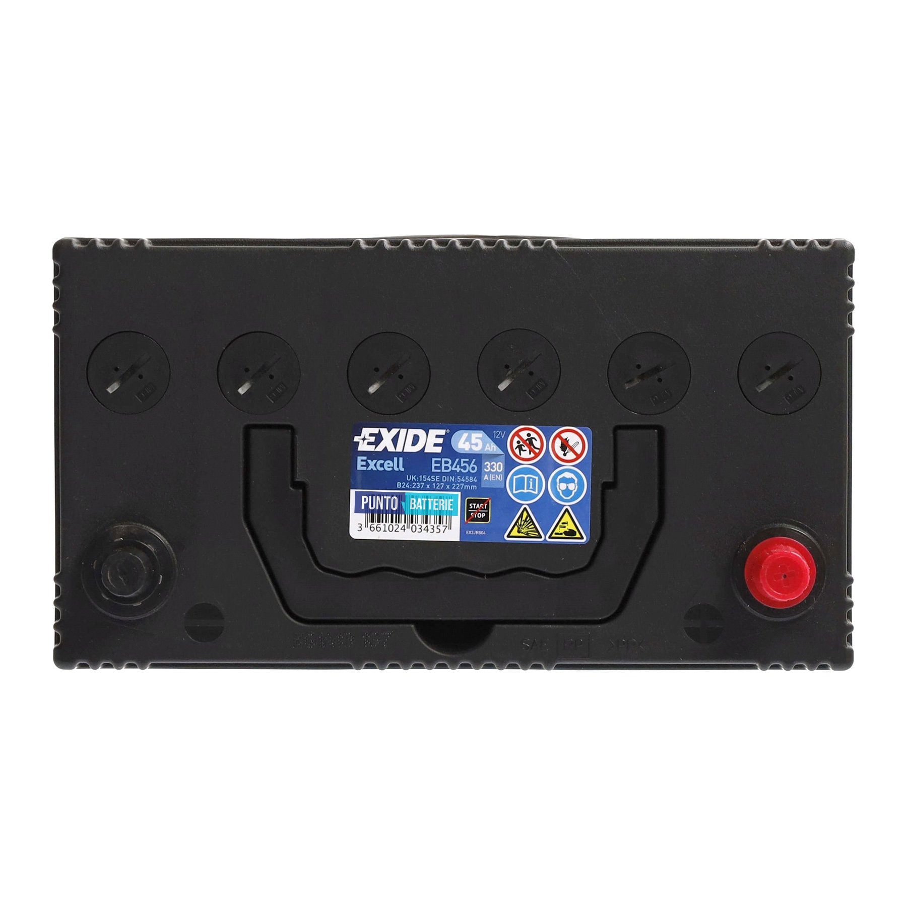 Batteria auto 45ah, 330a, 12v