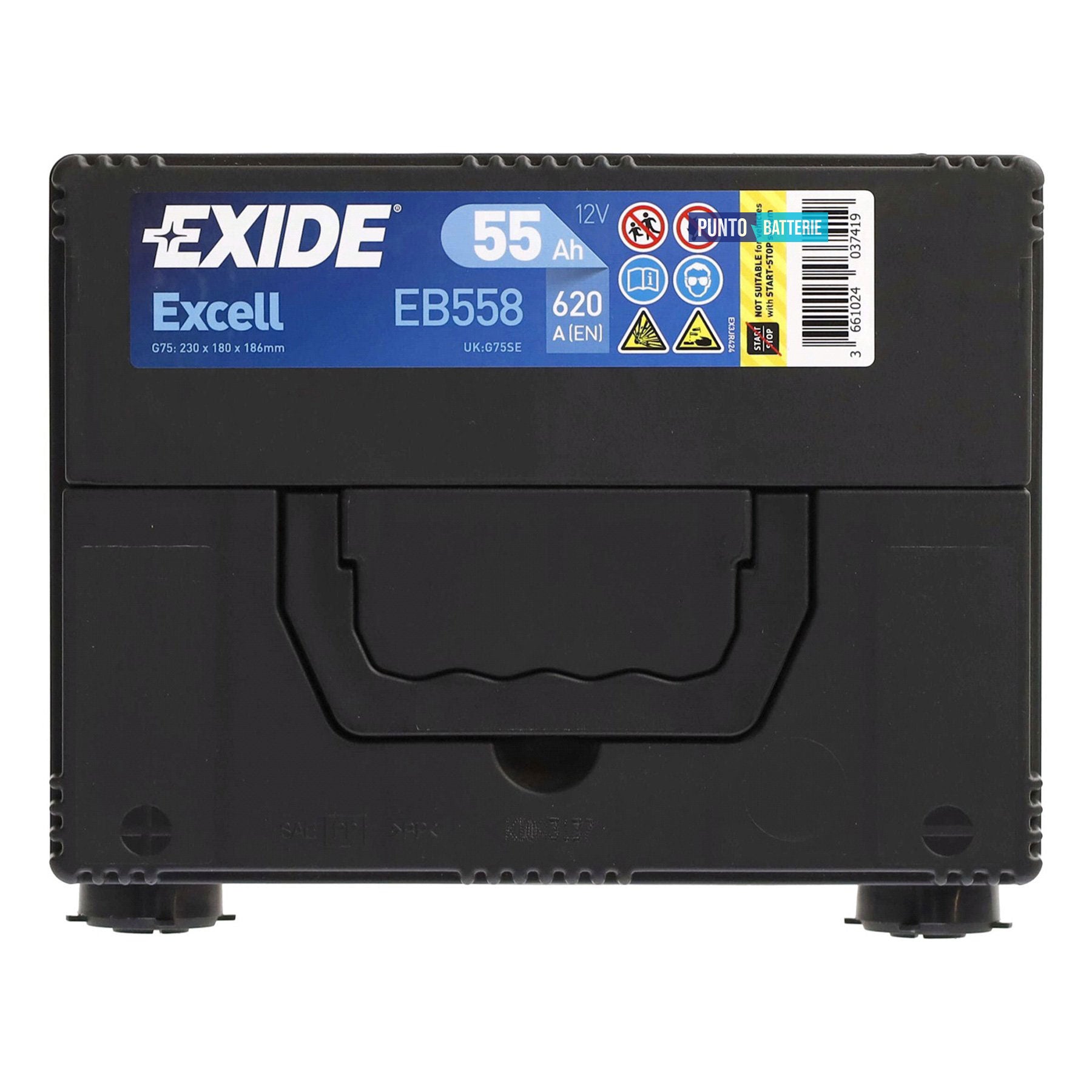 Batteria auto 55ah, 620a, 12v